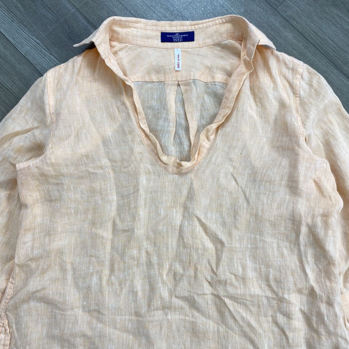 Yohji Yamamoto Vintage Ined de Base By Yohji Yamamoto Blouse Shirt Designer Size M / US 6-8 / IT 42-44 - 2 Thumbnail