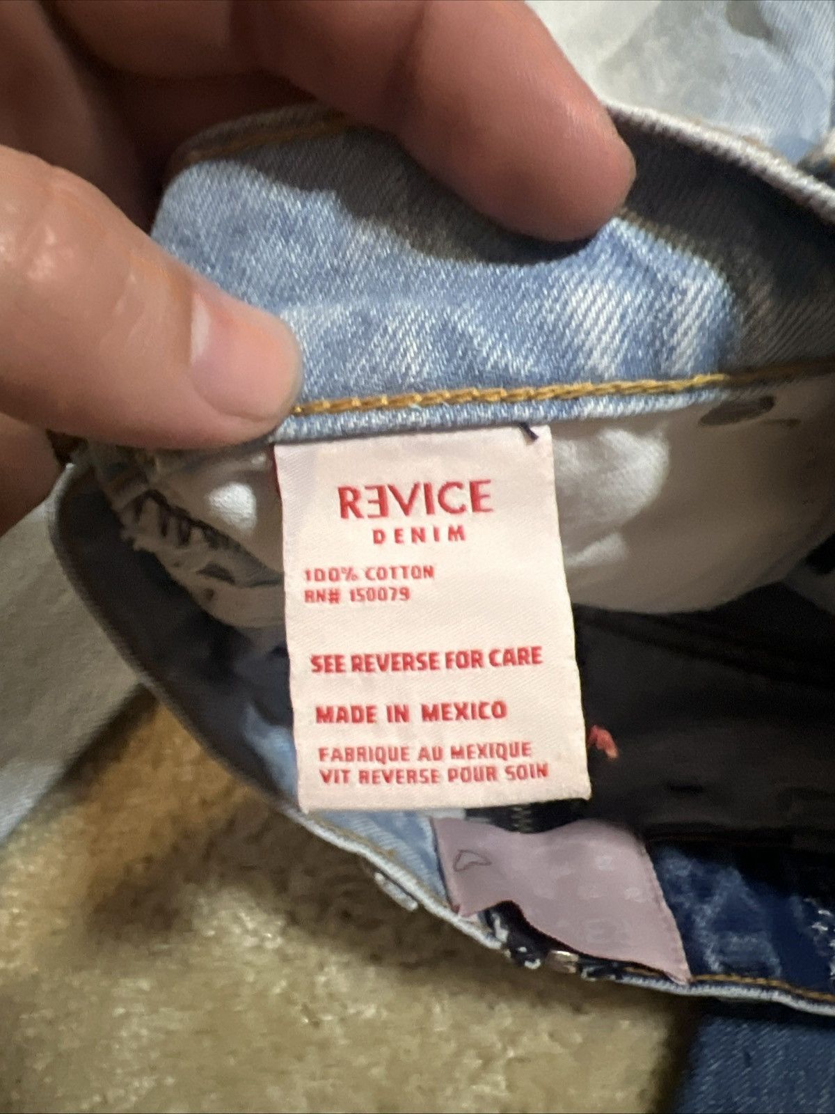 Other Revice Denim High Waisted Two Tone Dark And Light Wash Jeans Size 28" / US 6 / IT 42 - 6 Thumbnail