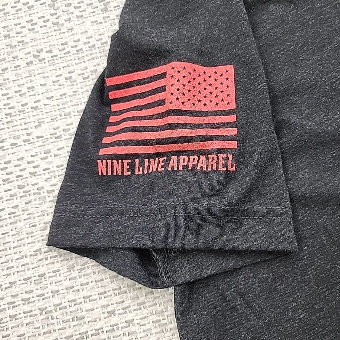 Vintage Nine Line Graphic Tee T-Shirt Men Small Black Cotton Logo Patriotic Military Short Sleeve Crew Neck Size US S / EU 44-46 / 1 - 6 Thumbnail