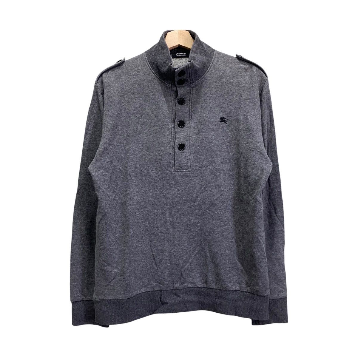 Burberry Burberry Black Label Mock Neck Button Pullover Sweatshirt Size US M / EU 48-50 / 2 - 1 Thumbnail