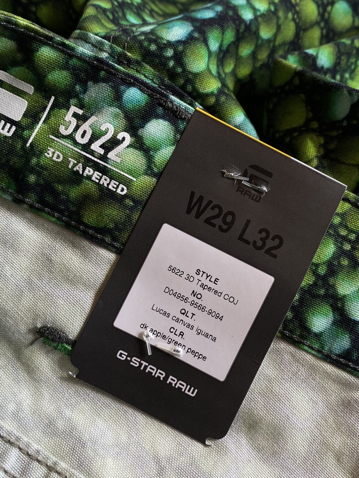G-Star × Pharrell Pharrell & Gstar elwood 3D 5622 green iguana pants Size US 29 - 15 Thumbnail