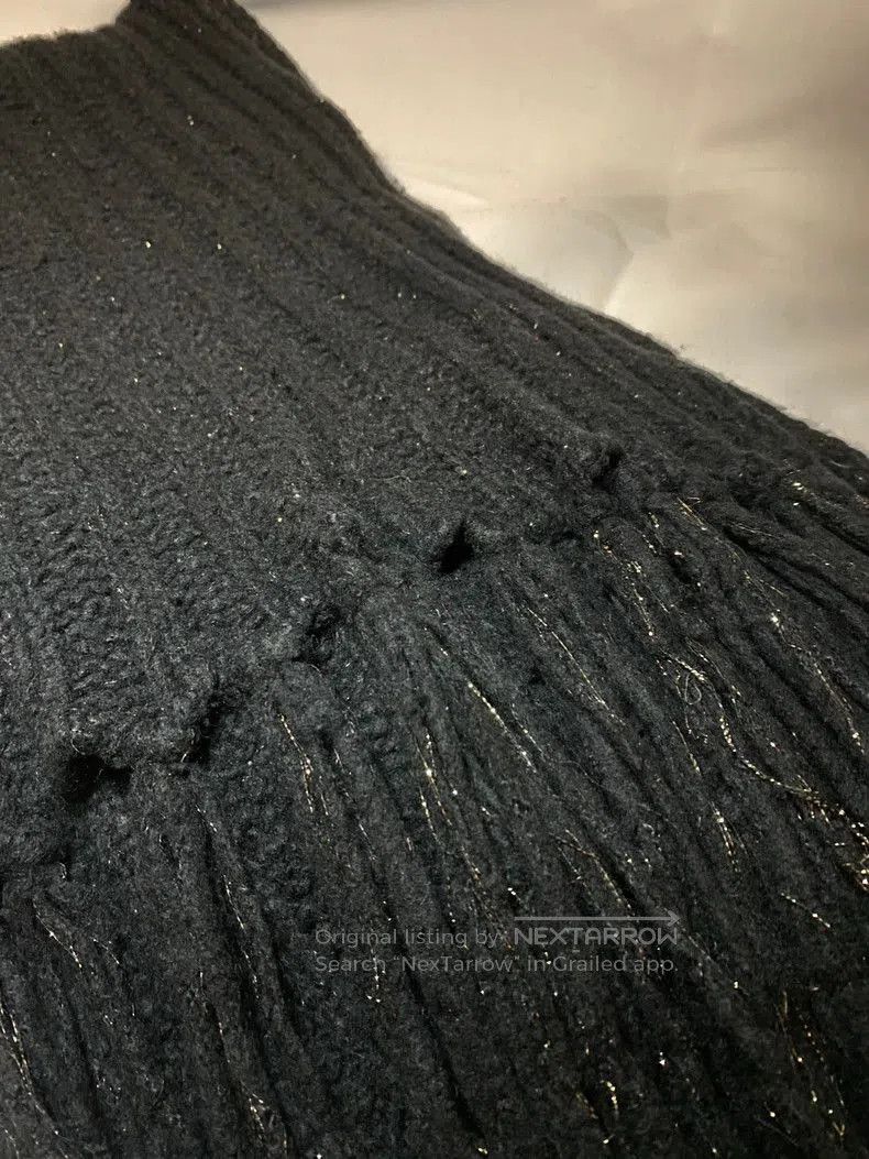 Ann Demeulemeester Ann Demeulemeester Fringed Black Scarf. Size ONE SIZE - 5 Thumbnail
