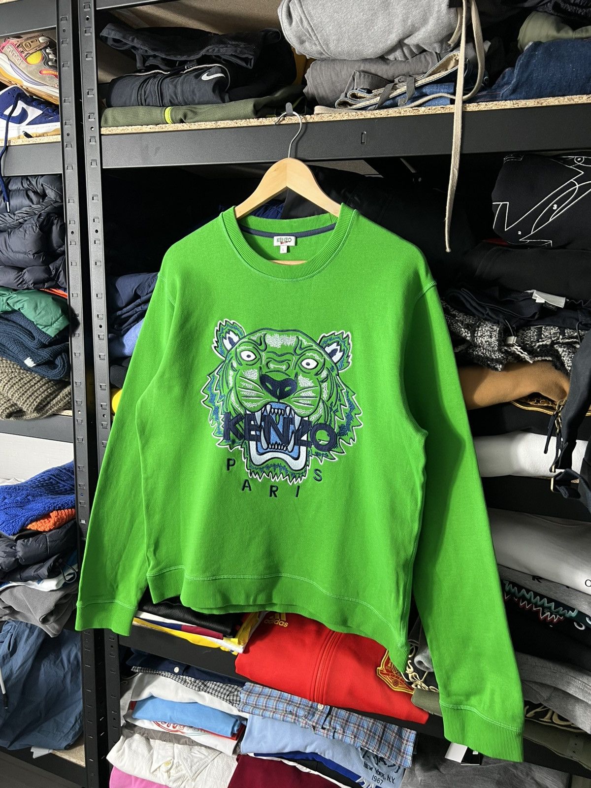 Kenzo Kenzo Paris Tiger Embroidered Sweatshirt Crewneck Pullover Size US L / EU 52-54 / 3 - 1 Thumbnail