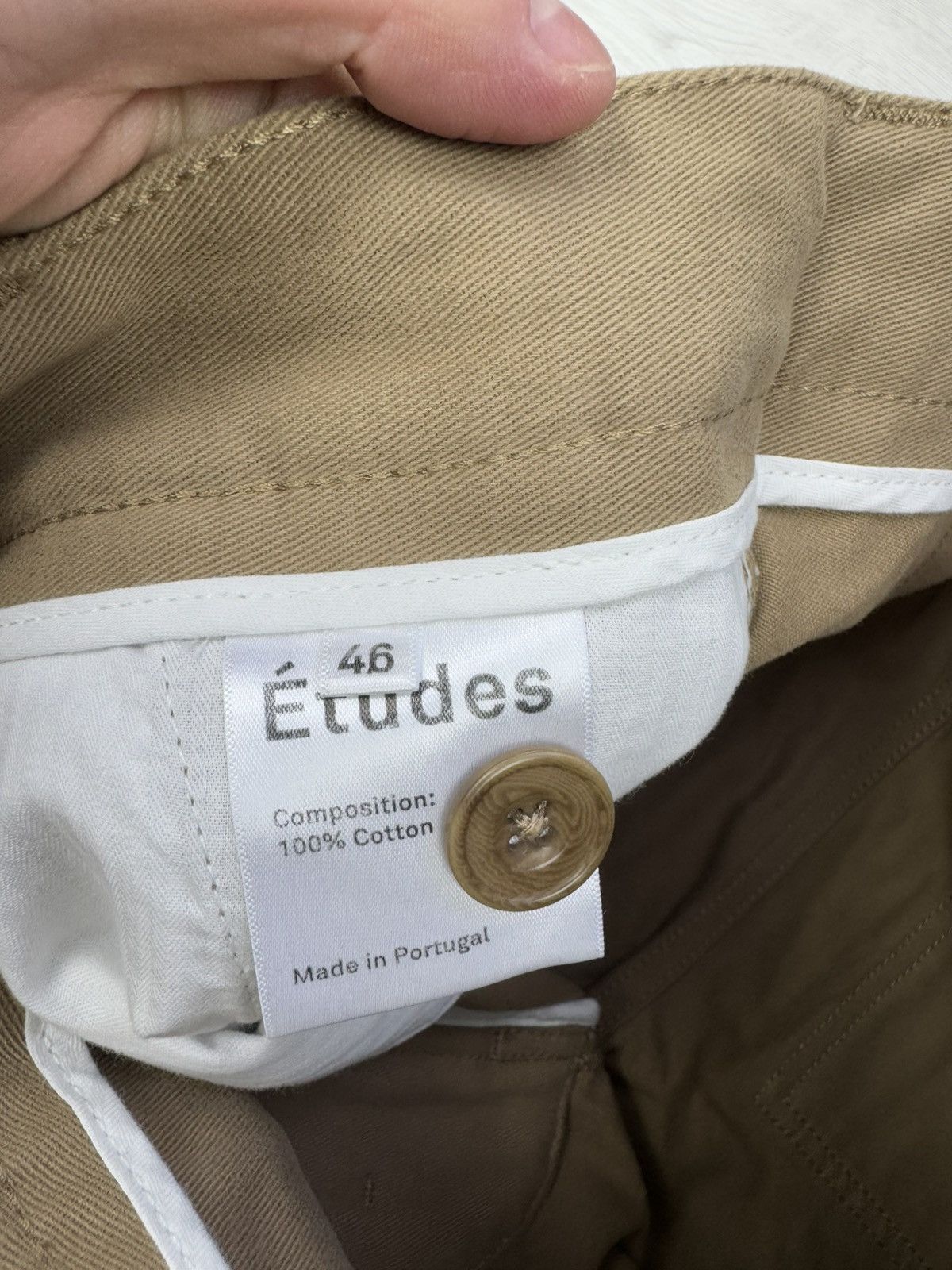 Etudes Etudes Beige Design Chino Pants Trousers Size US 30 / EU 46 - 6 Thumbnail