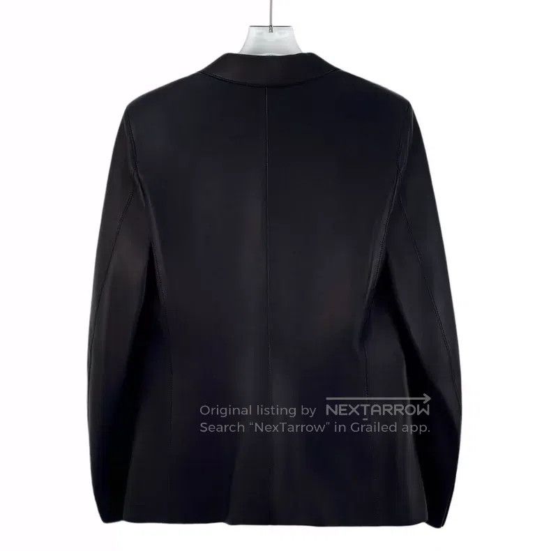 Hermes Hermes Black Lapel Single-Breasted Zip-Up Leather Jacket C Size XS / US 0-2 / IT 36-38 - 2 Thumbnail