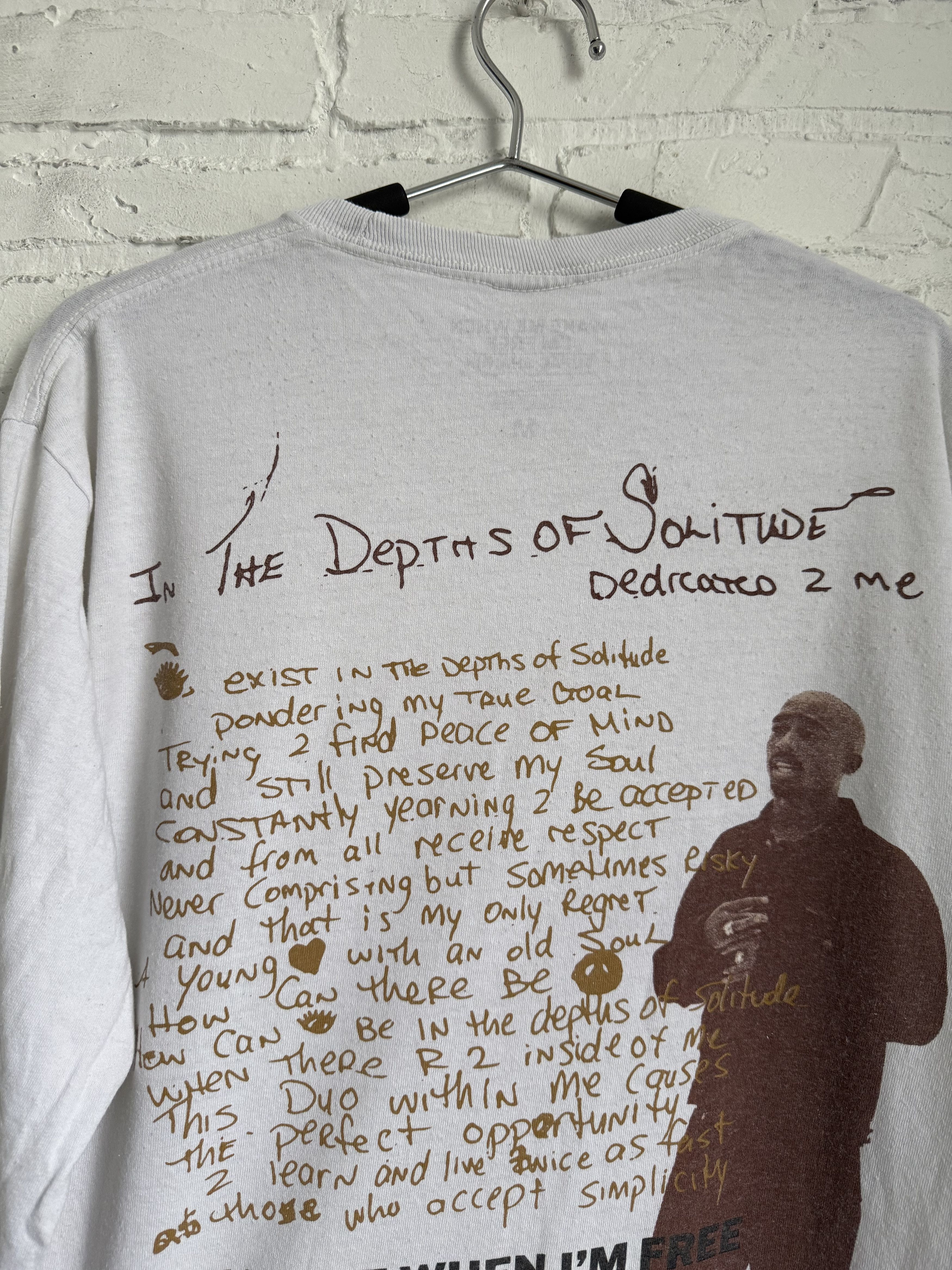 Rap Tees 2022 Tupac Shakur wake me when i'm free long sleeve tee Size US M / EU 48-50 / 2 - 8 Thumbnail