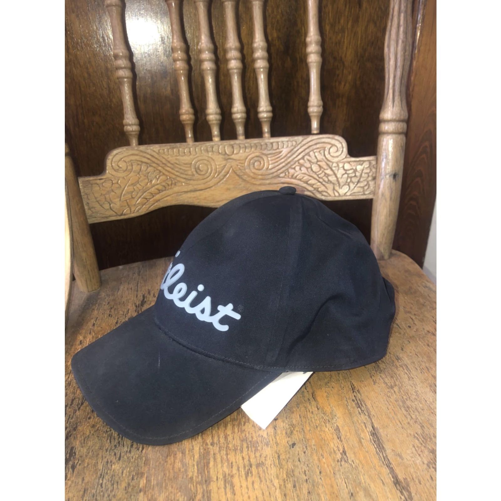 Titleist Titleist Hat Cap Strap Back Mens One Size Black Stadry Water Resistant Golf Hat Size ONE SIZE - 3 Thumbnail