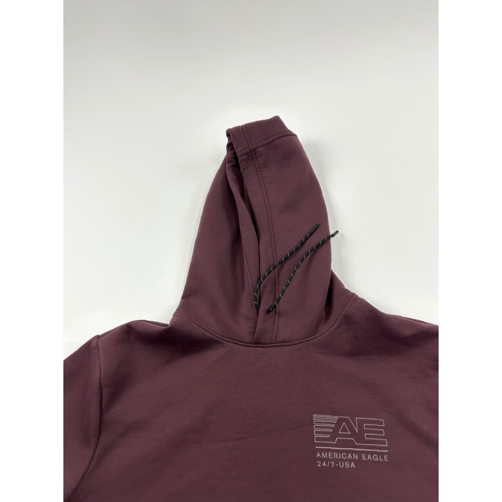 American Eagle Outfitters American Eagle Hoodie Mens Large Red Burgundy Fleece Pullover Sweatshirt Size US L / EU 52-54 / 3 - 3 Thumbnail
