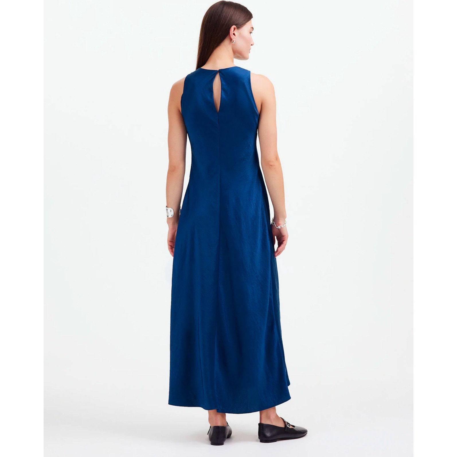 Madewell NWT Madewell Sleeveless Midi Dress Deep Cobalt Blue Size 0 Size XS / US 0-2 / IT 36-38 - 2 Thumbnail