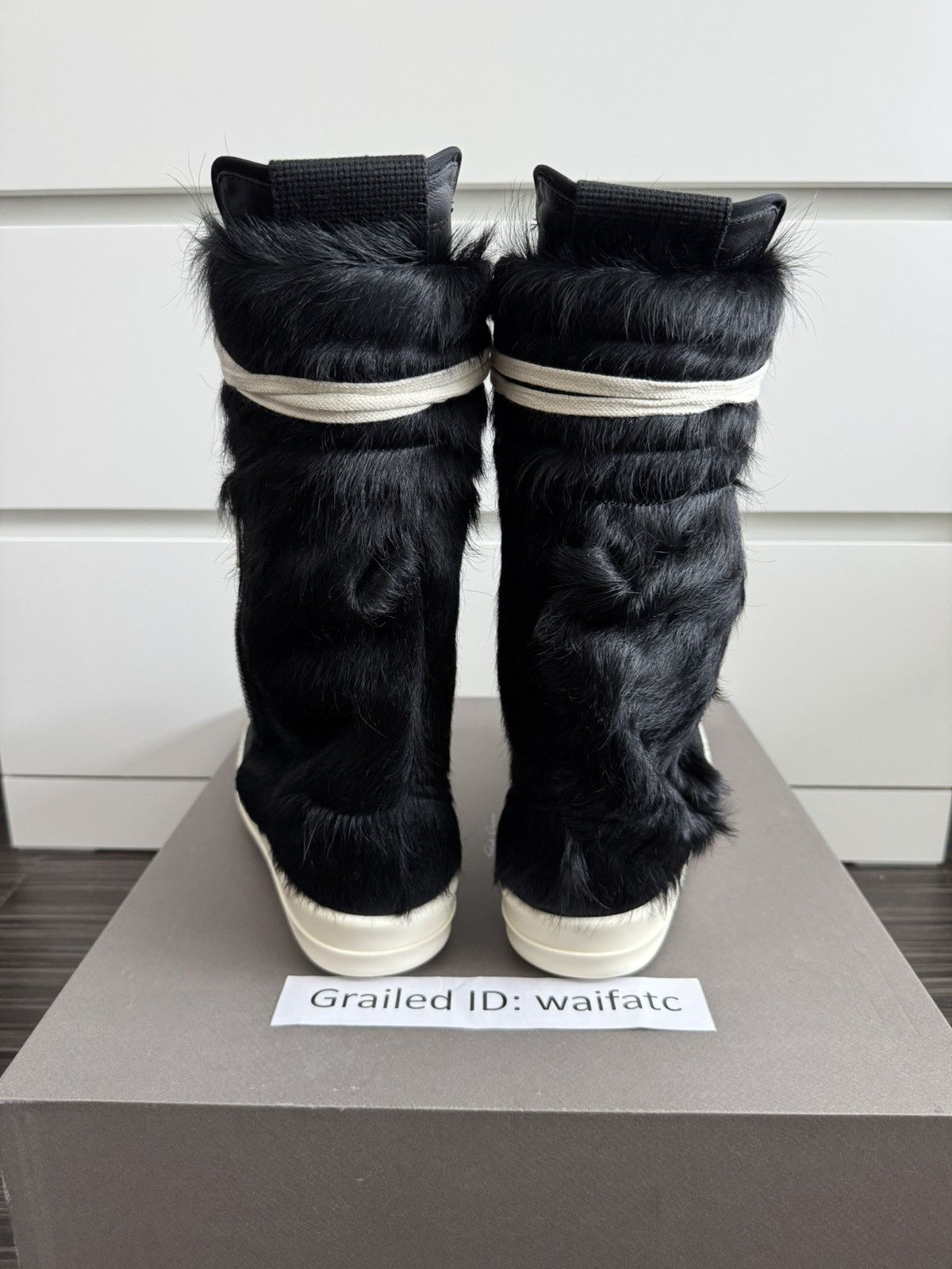Rick Owens RICK OWENS PONY BLACK MILK CARGOBASKETS Size US 9 / EU 42 - 5 Thumbnail