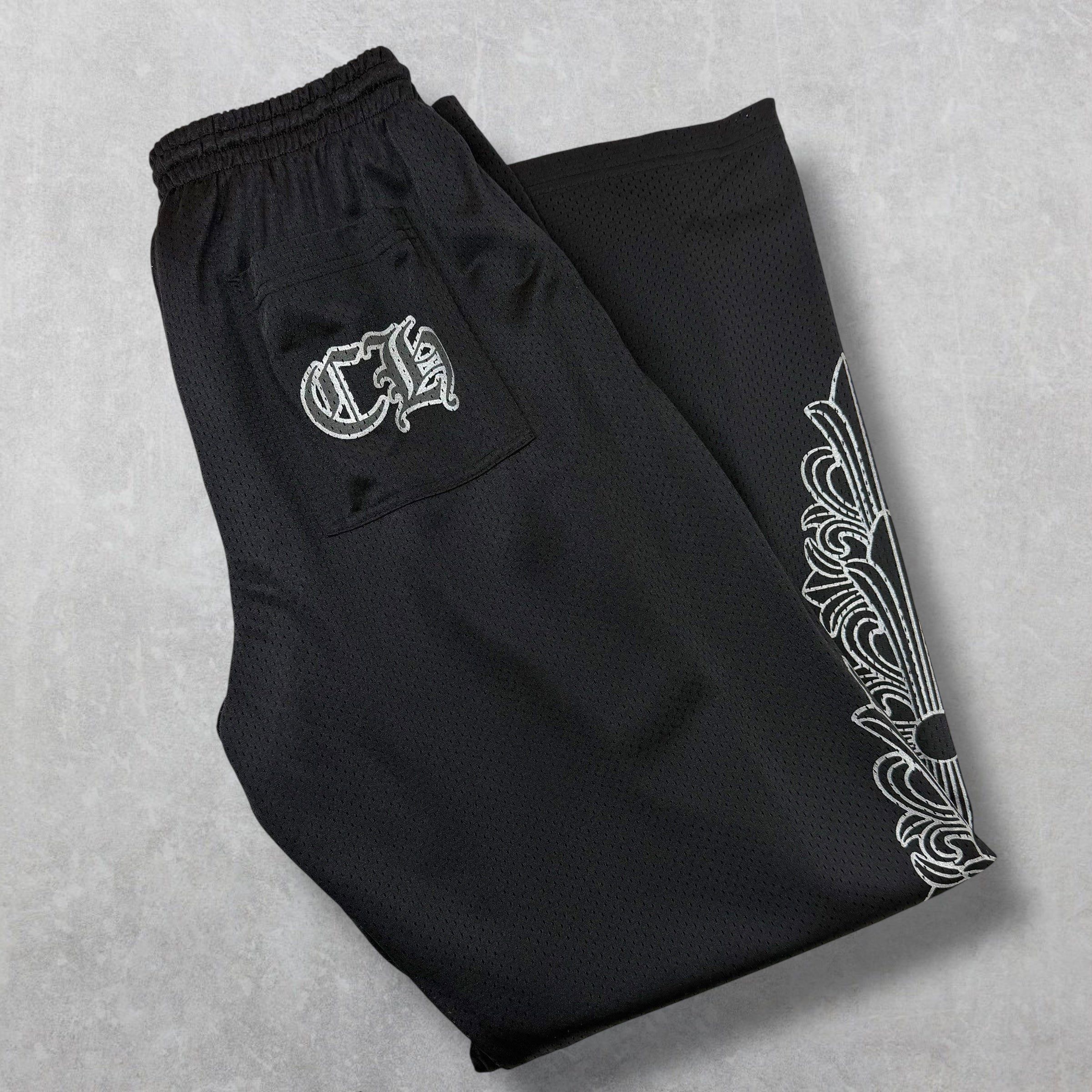 Chrome Hearts Chrome Hearts Black Mesh Warm Up Pants M Size US 30 / EU 46 - 1 Thumbnail