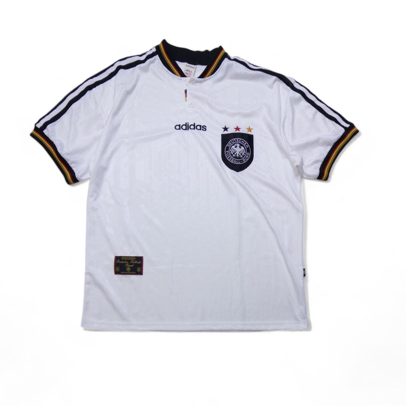 Adidas Adidas Vintage 1996 Germany Football Home Shirt Size US XL / EU 56 / 4 - 1 Thumbnail
