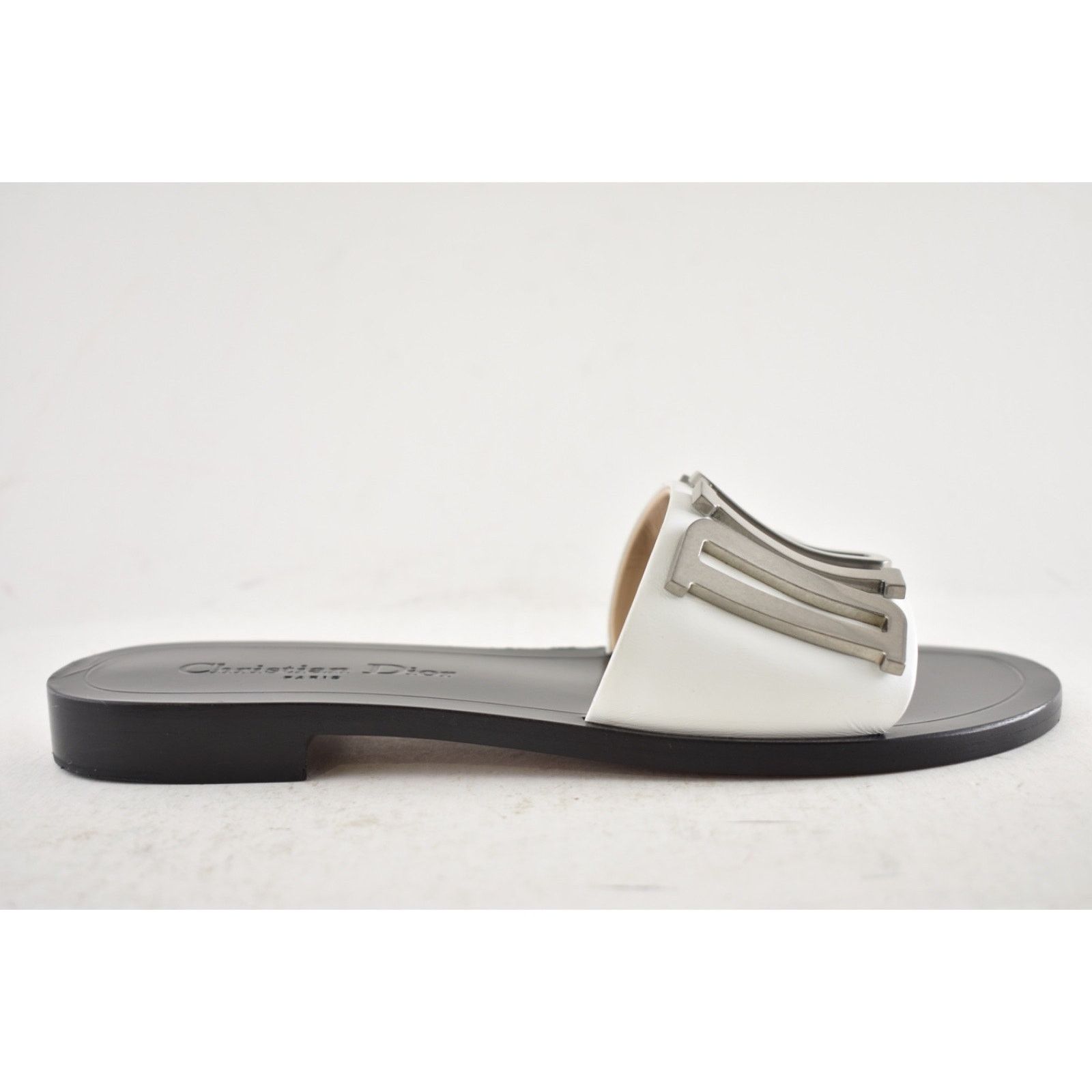 Dior Christian Dior Diorevolution White Silver Metal Logo Slide Size US 6.5 / IT 36.5 - 2 Thumbnail