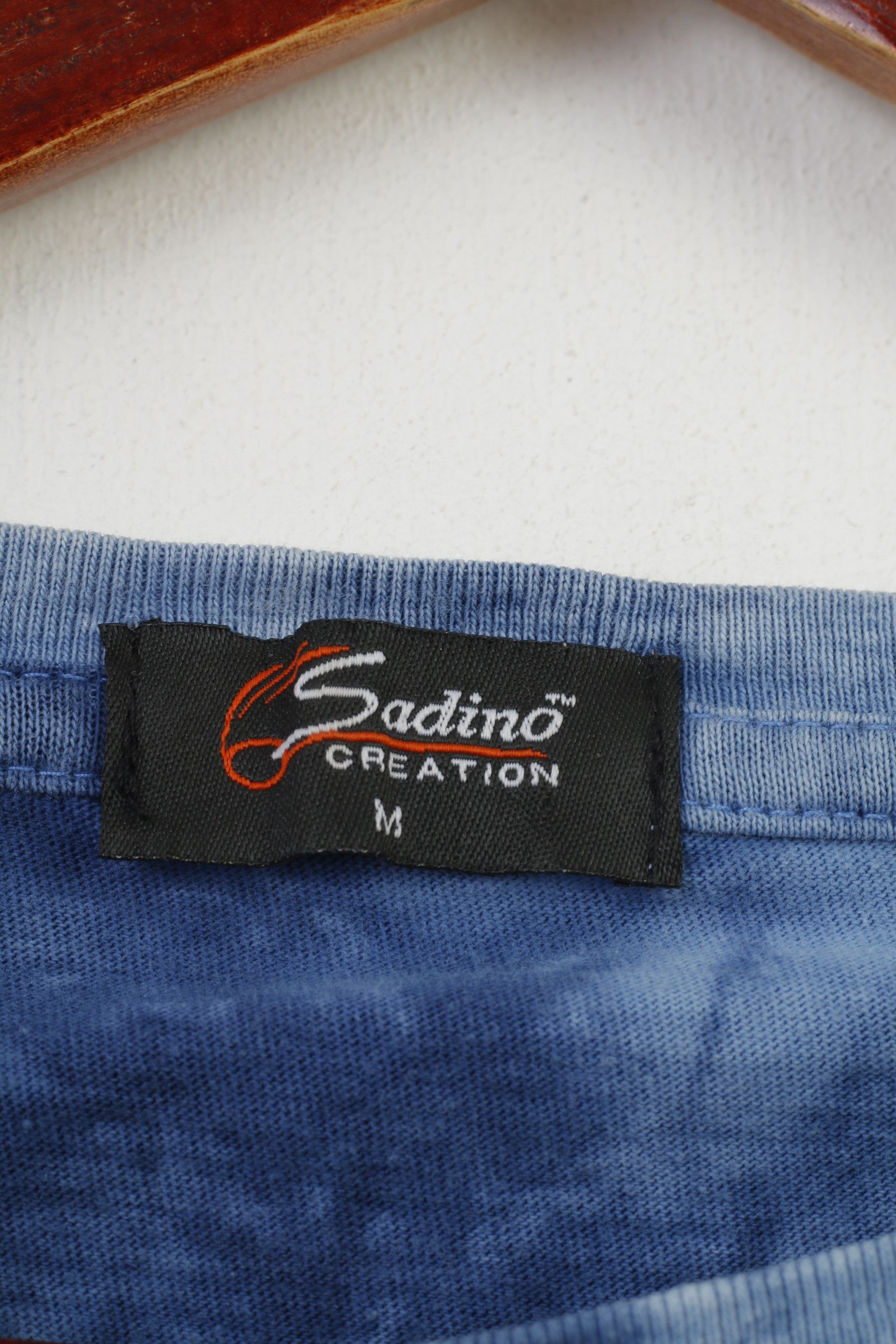 Vintage Sandino Creation Men M T-Shirt Blue Rhinoceros Graphic 4505 Size US M / EU 48-50 / 2 - 4 Thumbnail