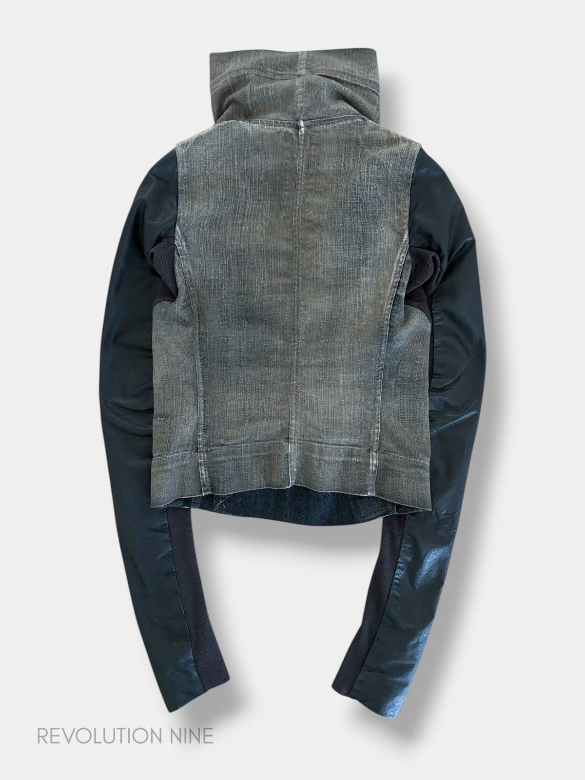 Rick Owens Rick Owens SS10 dust leather sleeves denim jacket Size US XS / EU 42 / 0 - 4 Thumbnail