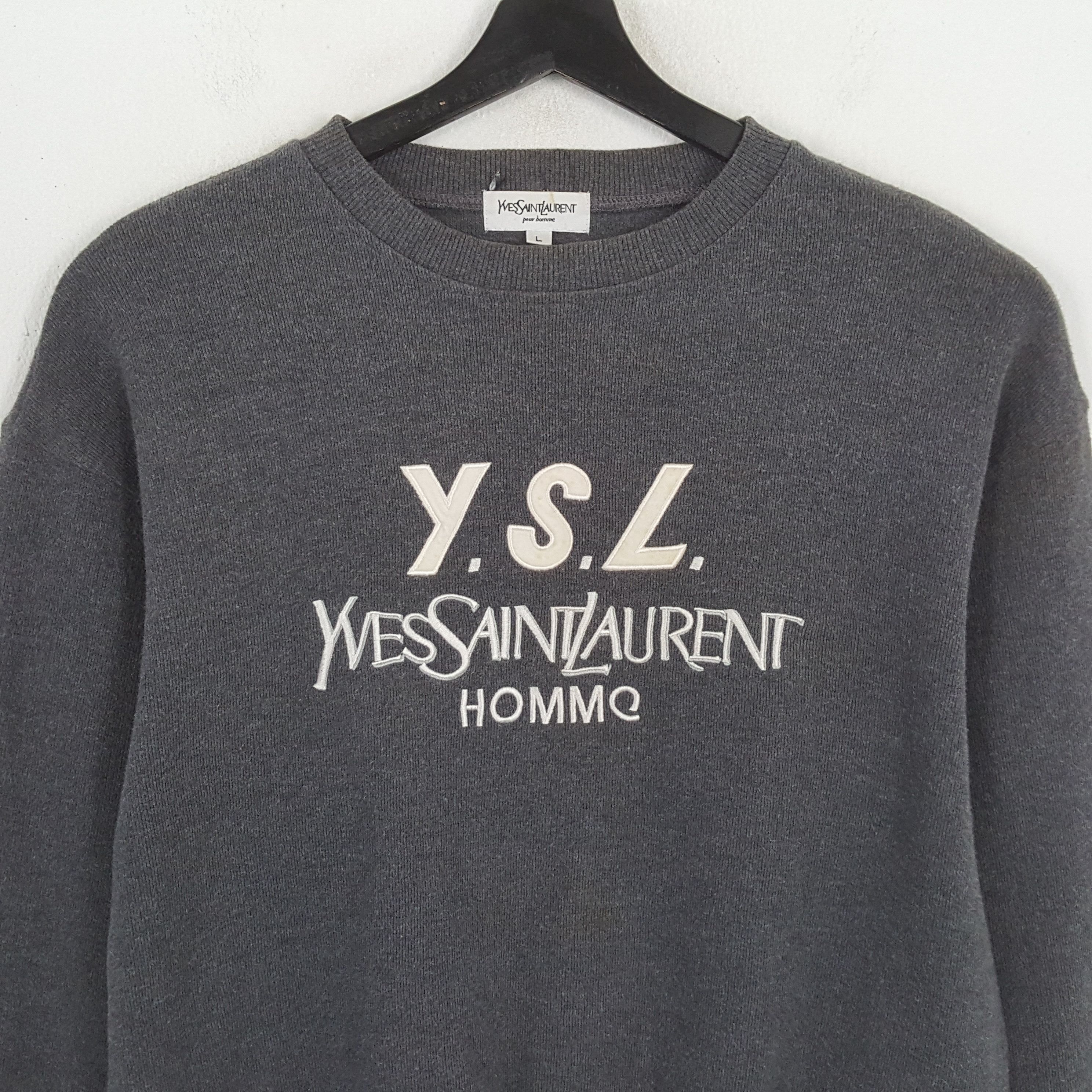 Yves Saint Laurent YVES SAINT LAURENT YSL Fashion Brand Spellout Sweatshirt Size US L / EU 52-54 / 3 - 2 Thumbnail