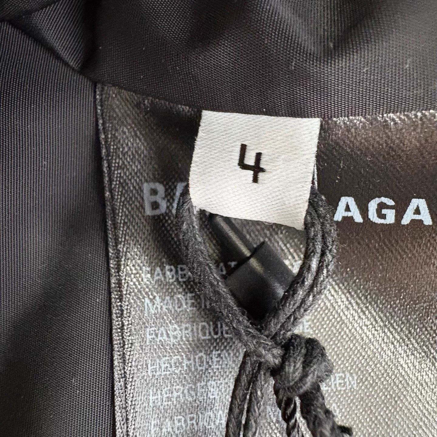 Balenciaga BLCG Black Logo Embroidery Cotton Jacket US4 Size US XL / EU 56 / 4 - 9 Thumbnail