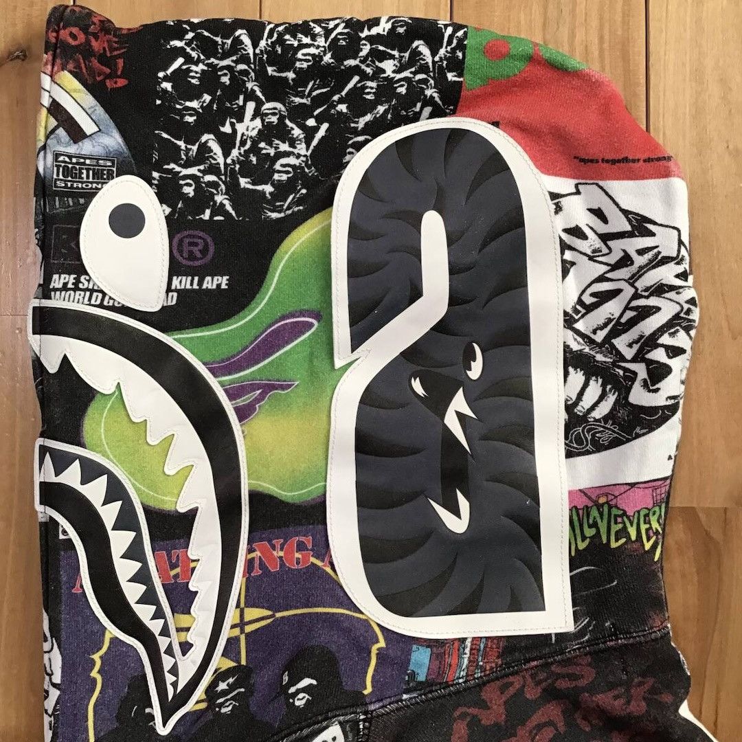 Bape BAPE Album Monogram Shark Full Zip Hoodie a bathing ape Size US S / EU 44-46 / 1 - 5 Thumbnail