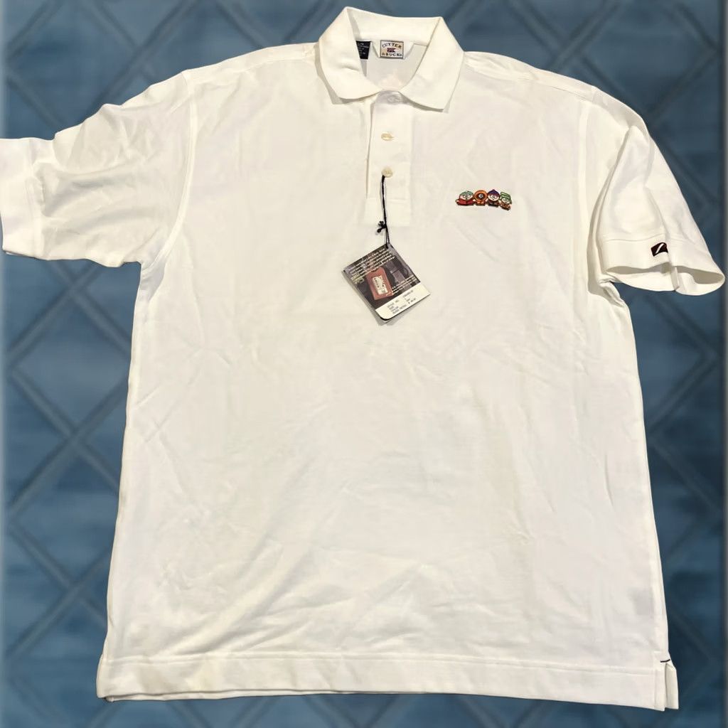 Cutter & Buck VINTAGE Cutter & Buck SOUTH PARK Comedy Central Embroidered Polo L White Mens Size US L / EU 52-54 / 3 - 1 Thumbnail