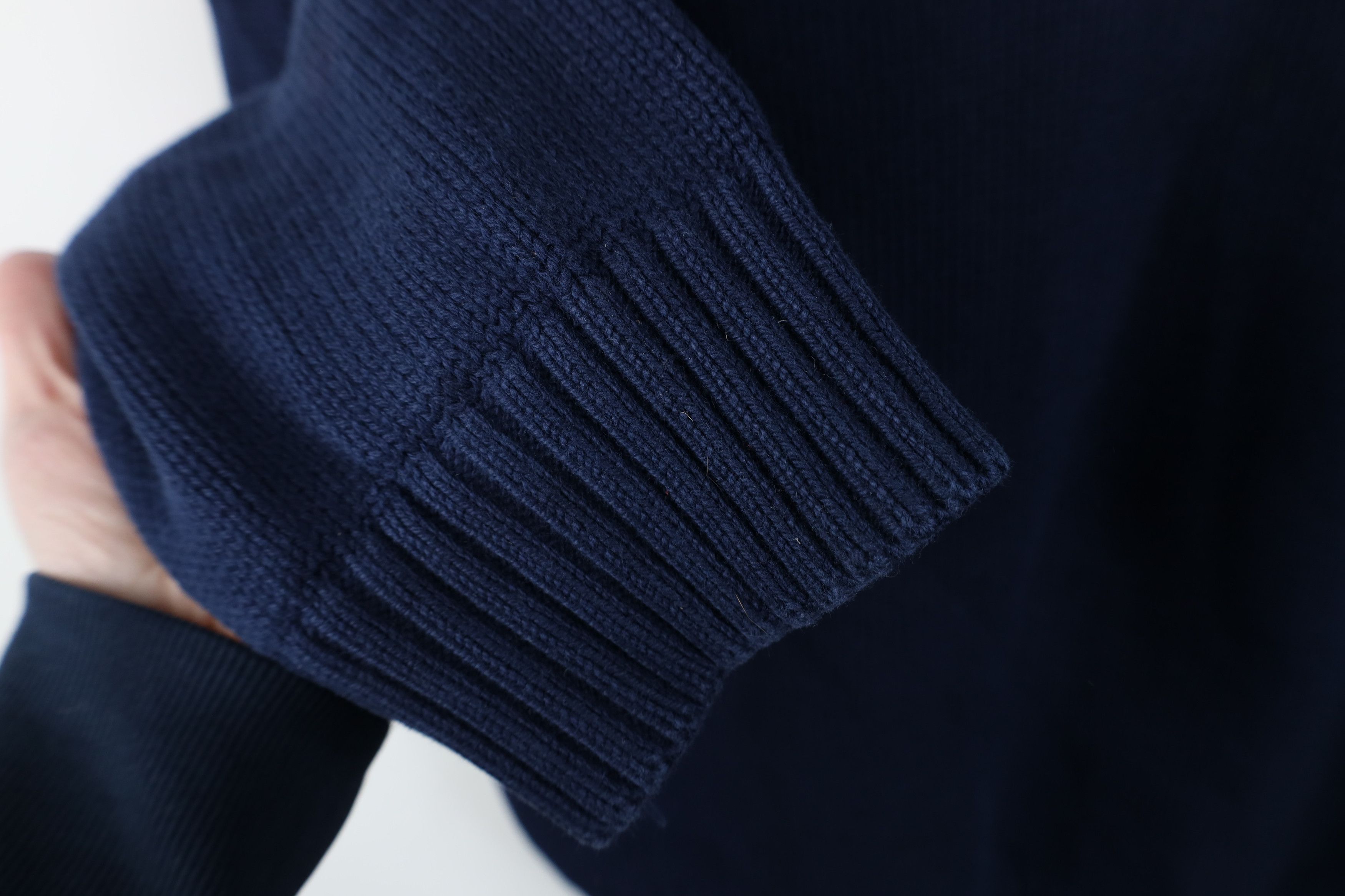 Lands' End Vintage 90s Lands End Ribbed Knit V-Neck Sweater Blue USA Size US L / EU 52-54 / 3 - 7 Thumbnail