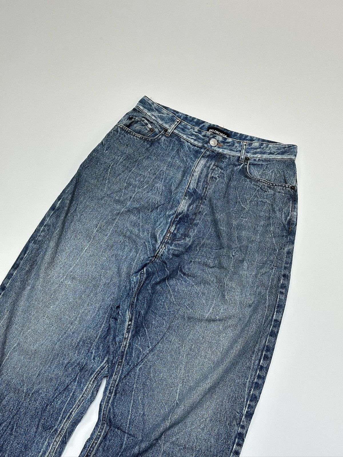 Balenciaga Balenciaga Trompe L’oeil Popeline Denim Pants Size US 30 / EU 46 - 3 Thumbnail