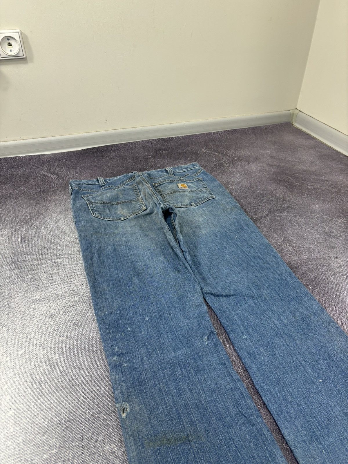 Carhartt Vintage Carhartt Relaxed Fit Workwear Faded Blue Denim Jeans Size US 34 / EU 50 - 4 Thumbnail