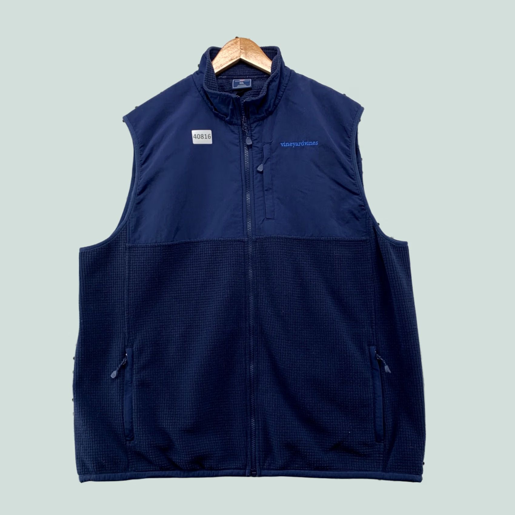 Vineyard Vines VINEYARD VINES Vest Mens 2XL Fleece Sleeveless Preppy Zip Pocket Blue Size US XXL / EU 58 / 5 - 1 Thumbnail