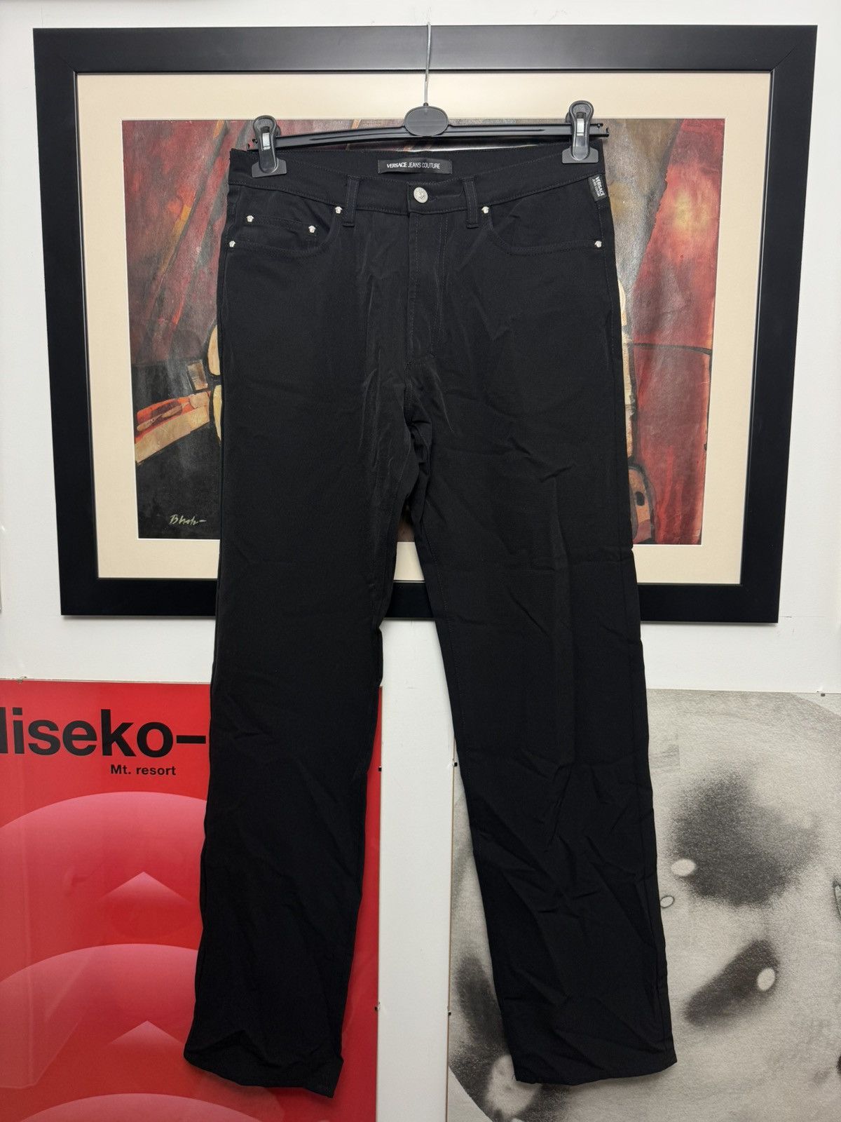 Versace Versace Jeans Couture Vintage Pant Elastan Black Y2k Medusa Size US 34 / EU 50 - 1 Thumbnail