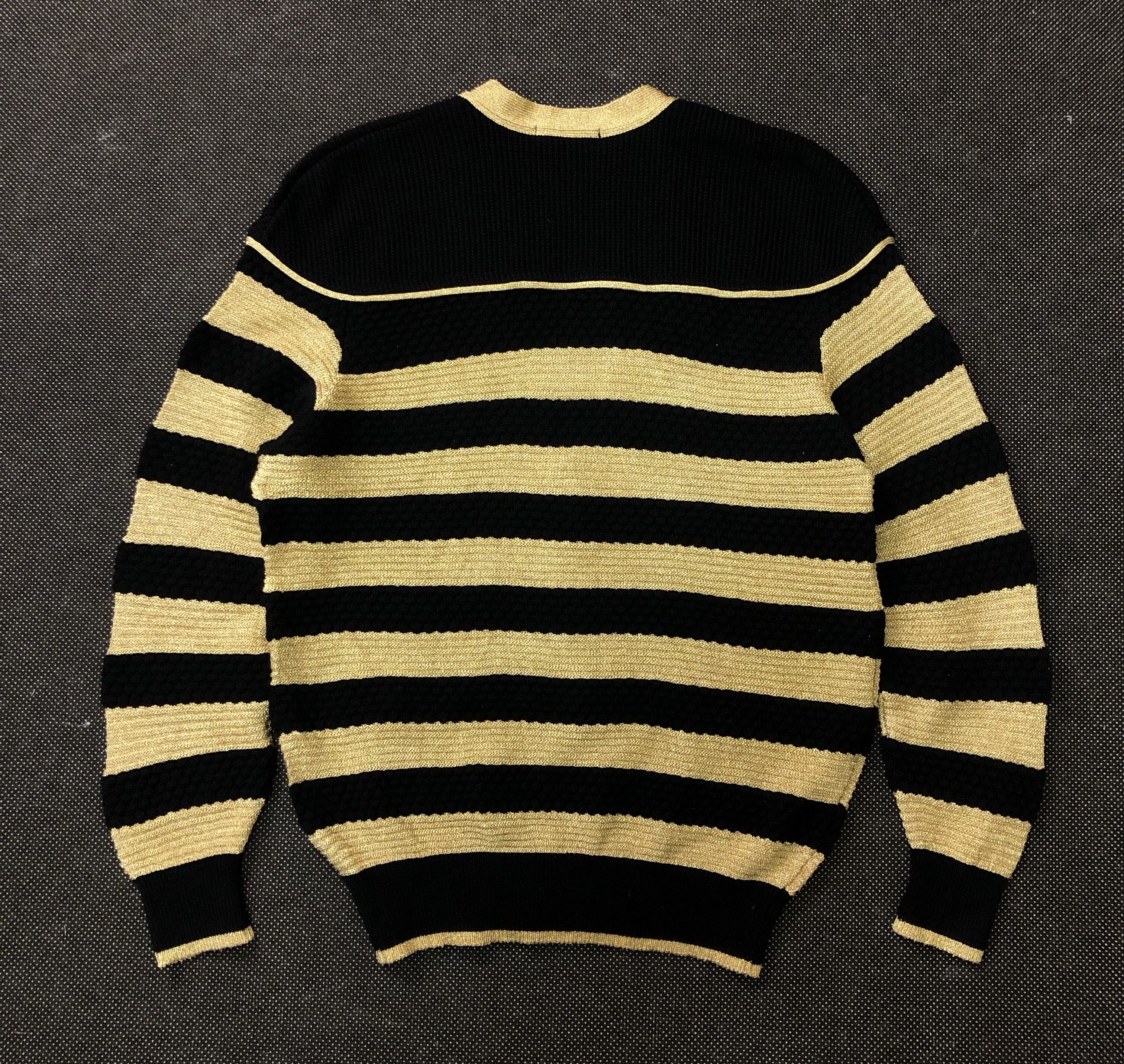 Andreluciano × Vintage RARE🔥VINTAGE 90’S ANDRELUCIANO GOLD GLITTER WOOL KNIT Size US M / EU 48-50 / 2 - 2 Thumbnail
