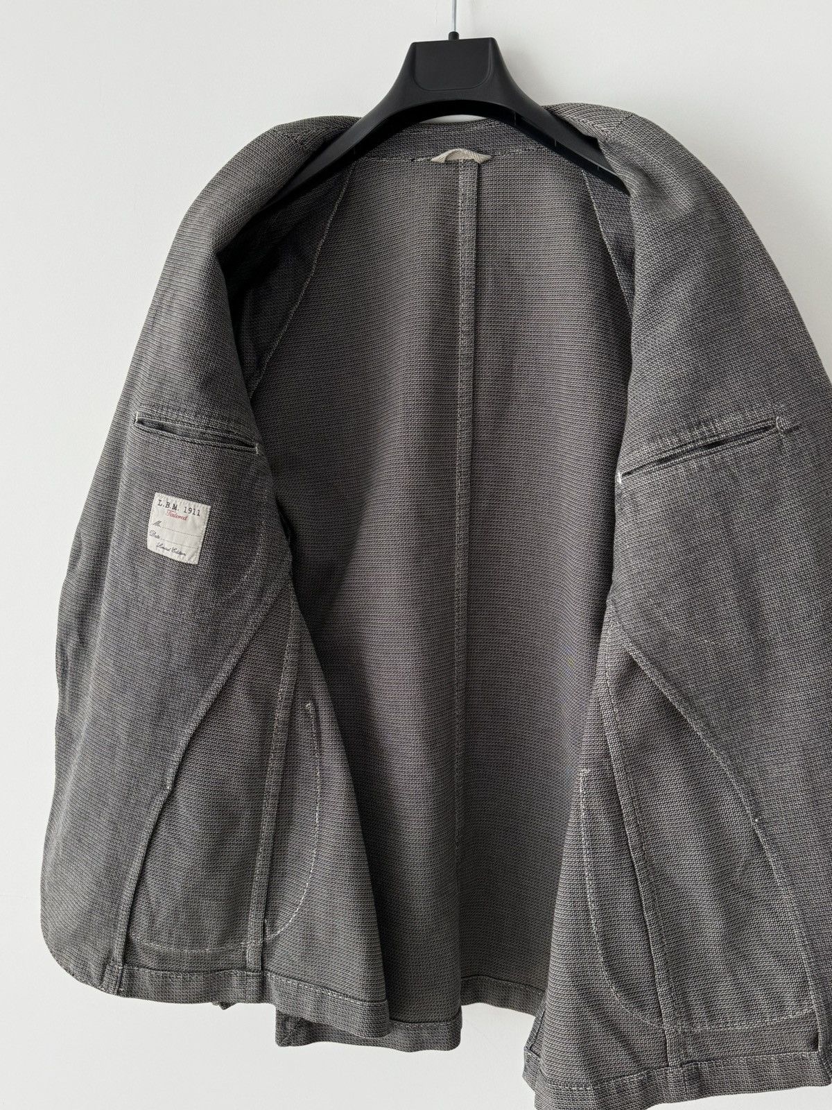 L.B.M. 1911 × Luigi Bianchi L.B.M. 1911 Two Buttons Grey Cotton Sport Jacket Size 44R - 6 Thumbnail