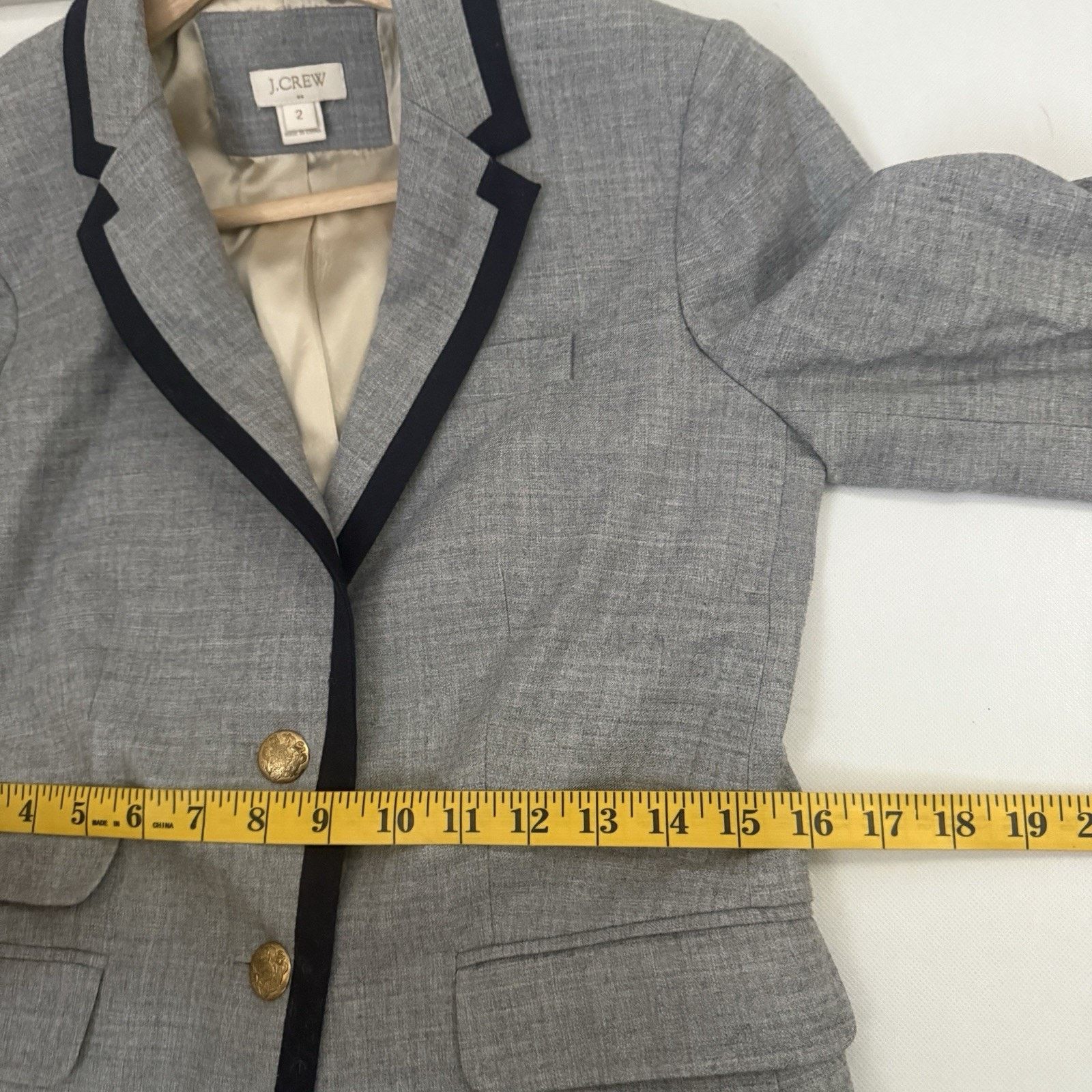 J.Crew J Crew Factory Keating Boy Button Oxford Preppy Blazer Size XS / US 0-2 / IT 36-38 - 7 Thumbnail