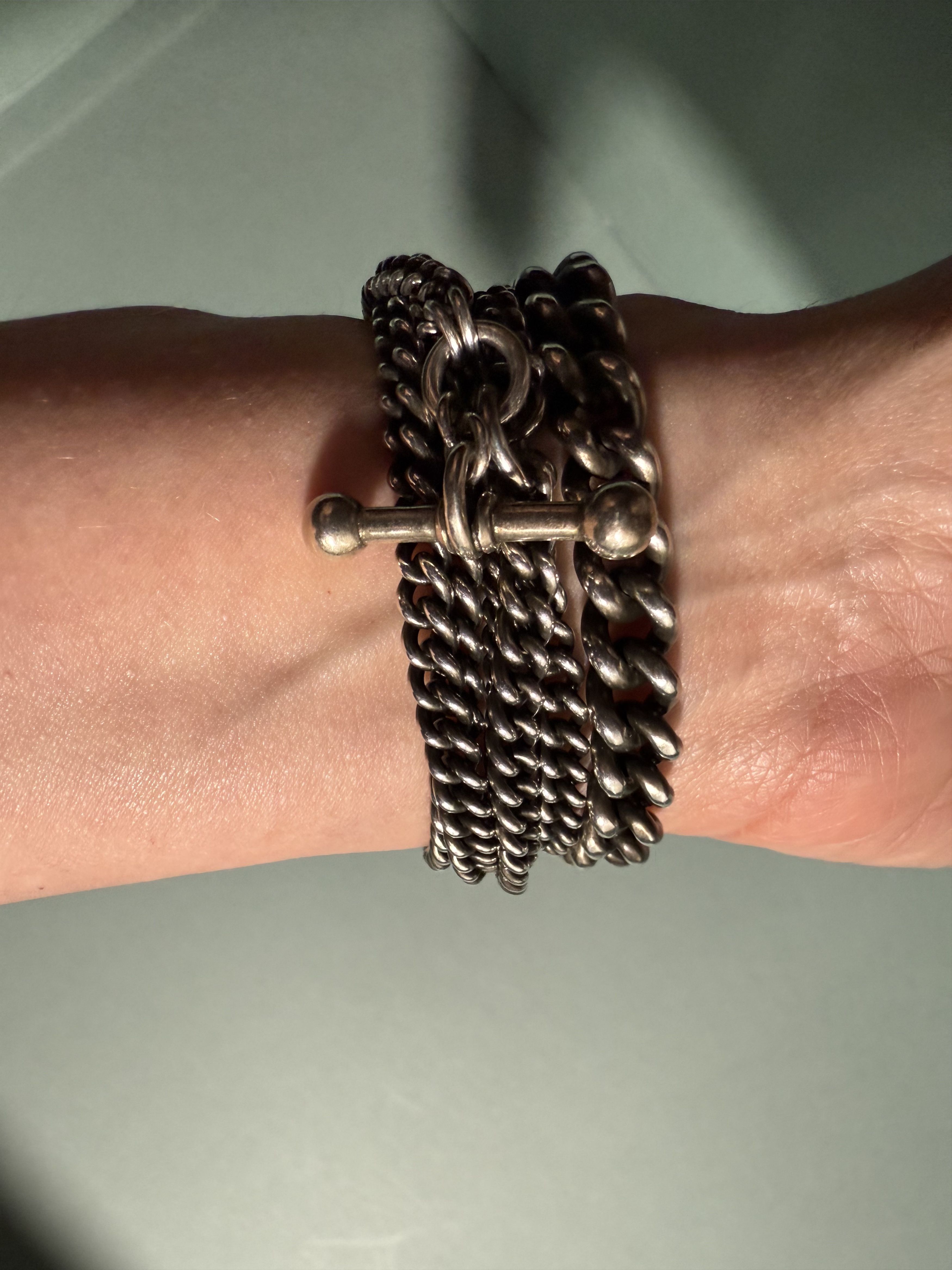 Ann Demeulemeester Silver Multi Chain Bracelet Size ONE SIZE - 4 Thumbnail
