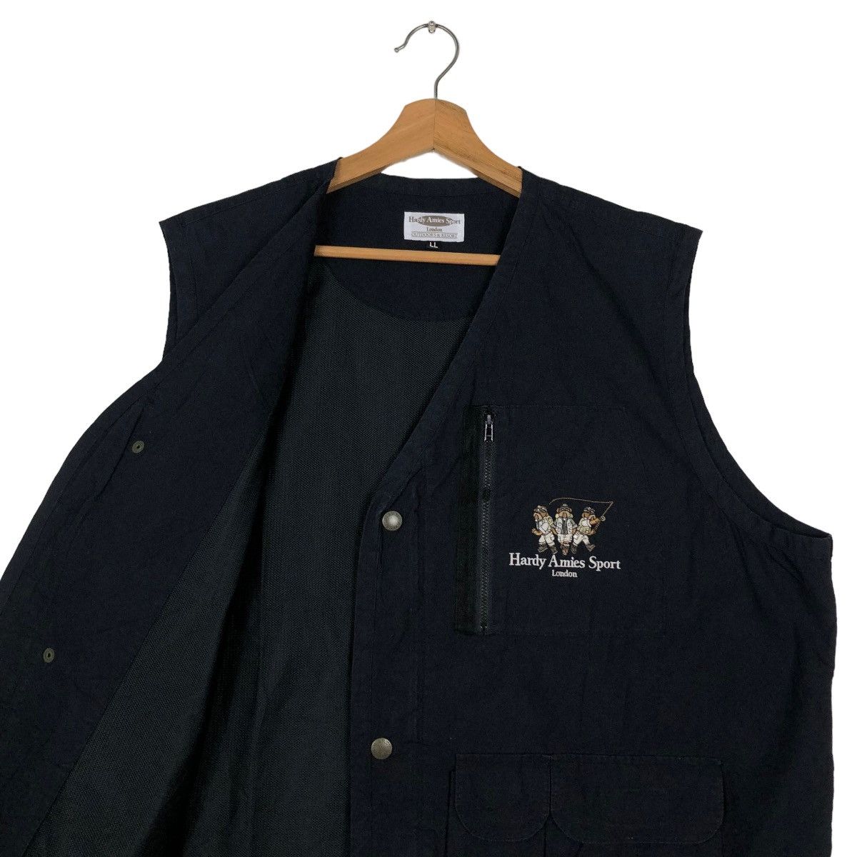 Japanese Brand VINTAGE UTILITY VEST MULTI POCKET HARDY AMIES SPORT CARTOON Size US L / EU 52-54 / 3 - 4 Thumbnail