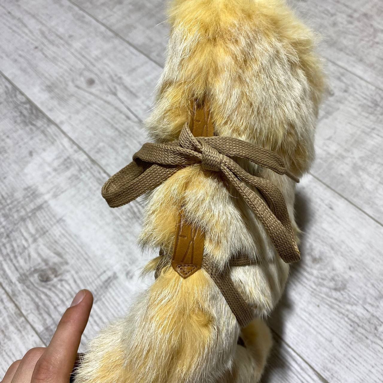 Flux Vintage Y2K Fluxa Rabbit Fur Boots Size US 7 / IT 37 - 12 Thumbnail