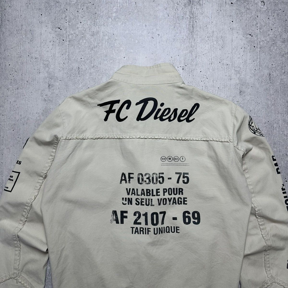 Diesel × Japanese Brand × Vintage 🔥VINTAGE DIESEL BIG LOGO DISTRESSED RACING BOMBER JACKET 🔥 Size US M / EU 48-50 / 2 - 9 Thumbnail