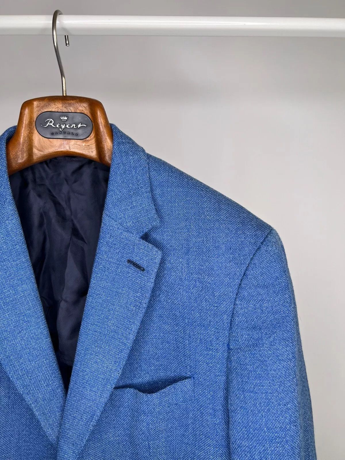 Hugo Boss Hugo Boss Reda Blue Half-Lined Super 110 Wool Blazer Size 40R - 6 Thumbnail