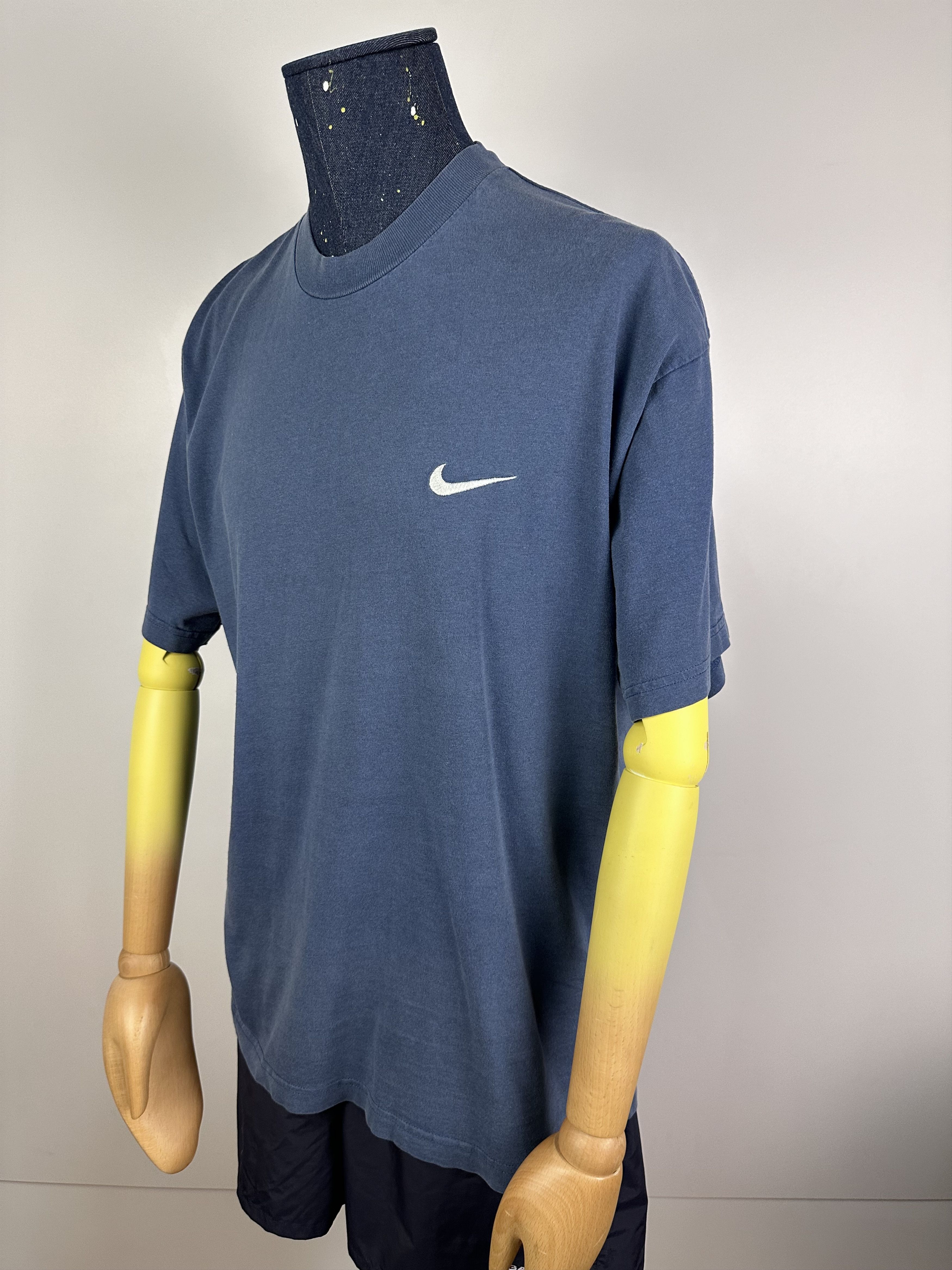 Nike × Vintage Vintage 90s Nike Sports Y2K Logo Mens T-shirt Size XL Blue Size US XL / EU 56 / 4 - 1 Thumbnail