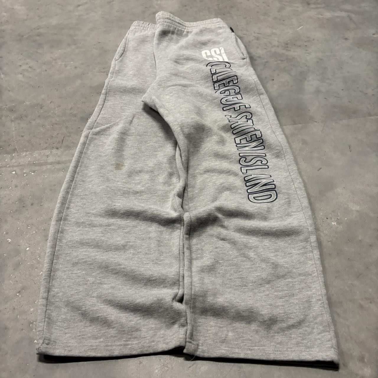Japanese Brand × Vintage Crazy Vintage Y2K/2000s Light Grey Streetwear Essential Sweatpants! Size US 34 / EU 50 - 3 Thumbnail