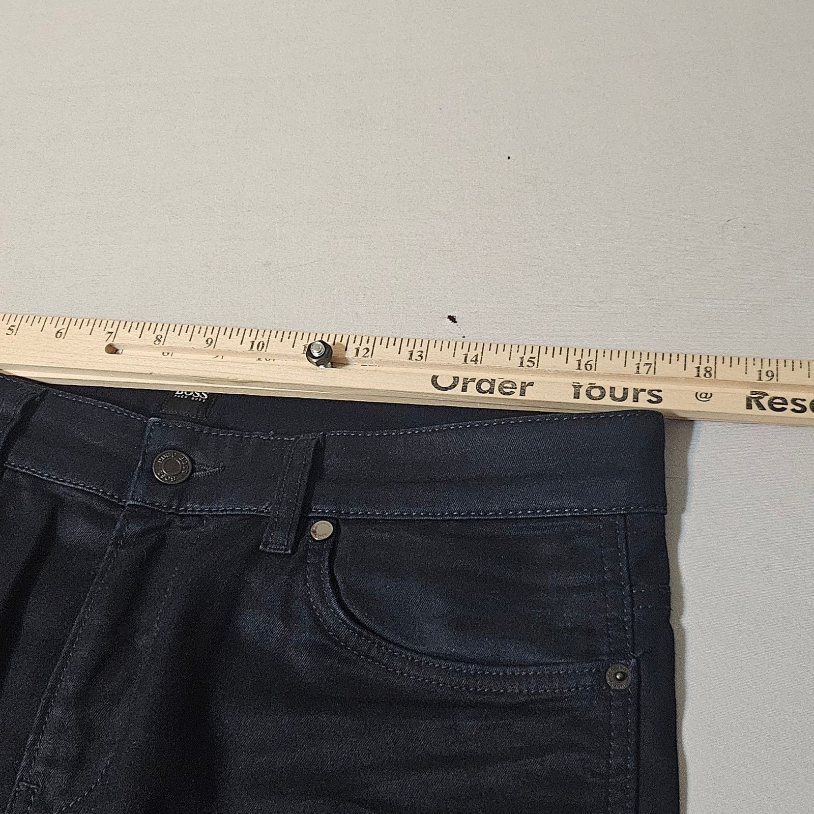 Hugo Boss BOSS Hugo Boss Mens Dark Jeans Finest Italian Fabric 33x30 Size US 33 - 5 Thumbnail