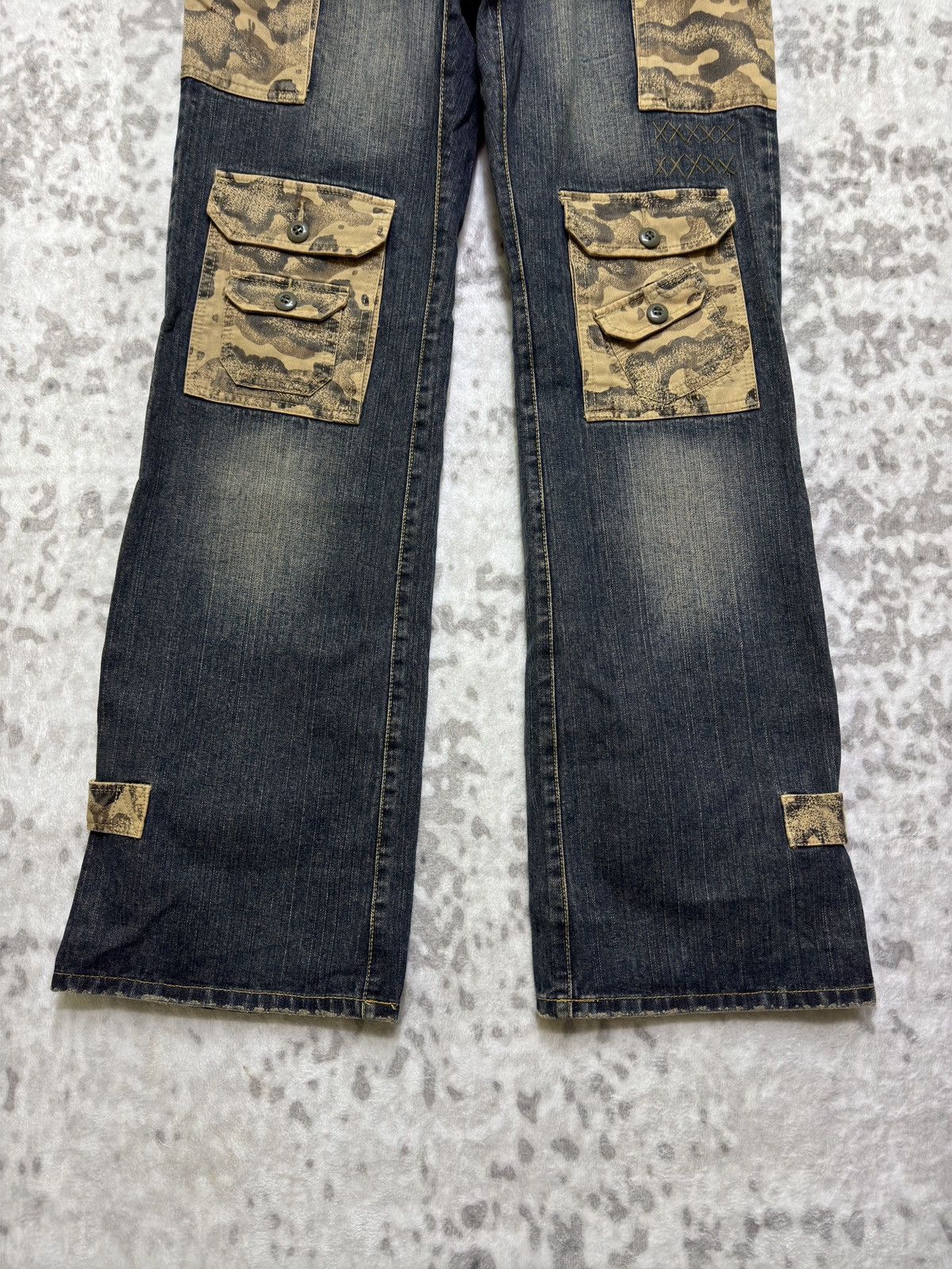 291295=Homme Vintage 291295=Homme Multi Pocket Flare Denim Camo Size US 32 / EU 48 - 6 Thumbnail
