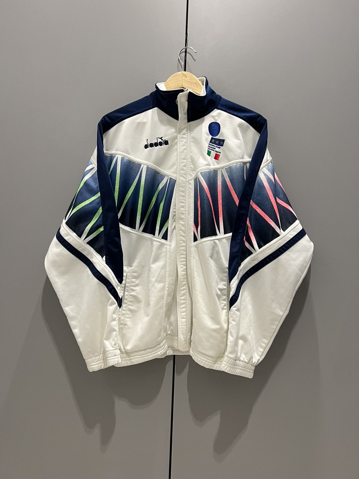 Diadora 90s 1994 Vintage Diadora Italy Team Zip Up Track Jacket Size US L / EU 52-54 / 3 - 2 Thumbnail