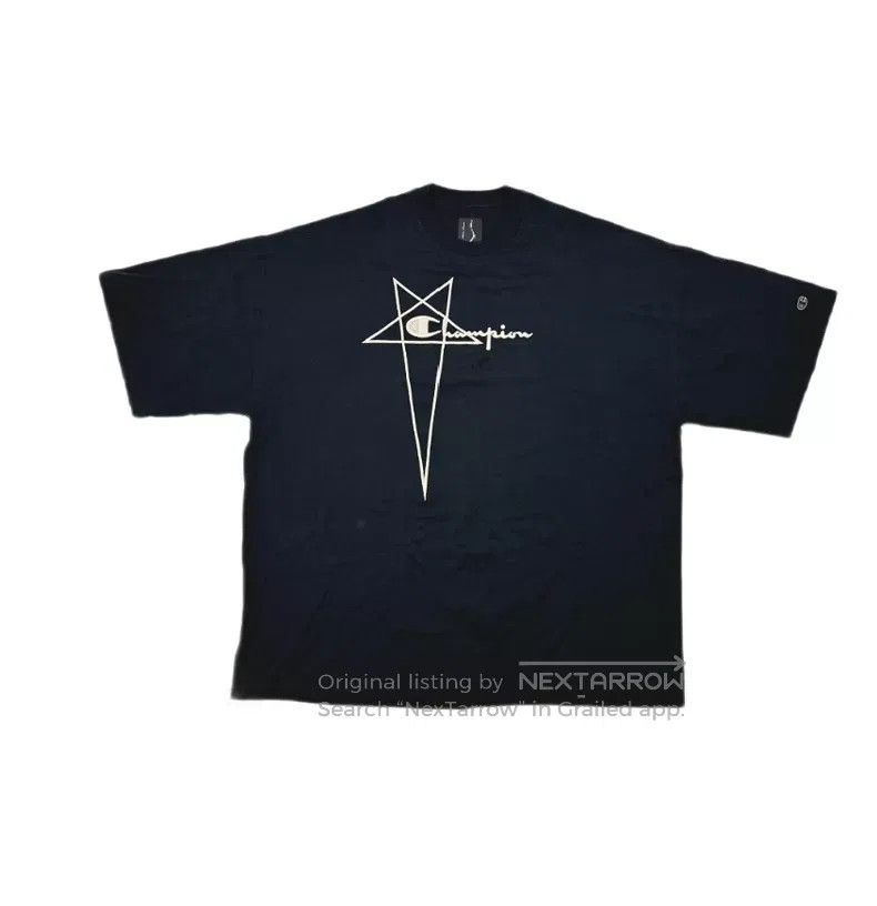 Rick Owens RICK OWENS Loose Front Letter Pattern Logo Short Sleeve T- Size US XL / EU 56 / 4 - 3 Thumbnail