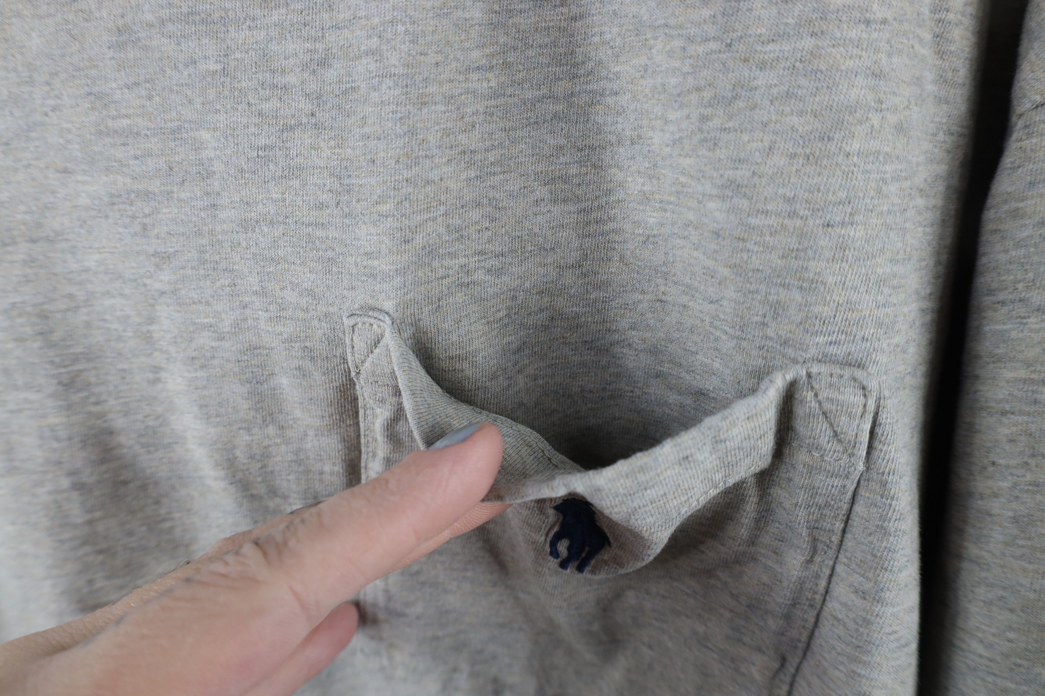 Ralph Lauren × Vintage Vintage Ralph Lauren Short Sleeve Pocket T-Shirt Gray Size US XXL / EU 58 / 5 - 5 Thumbnail