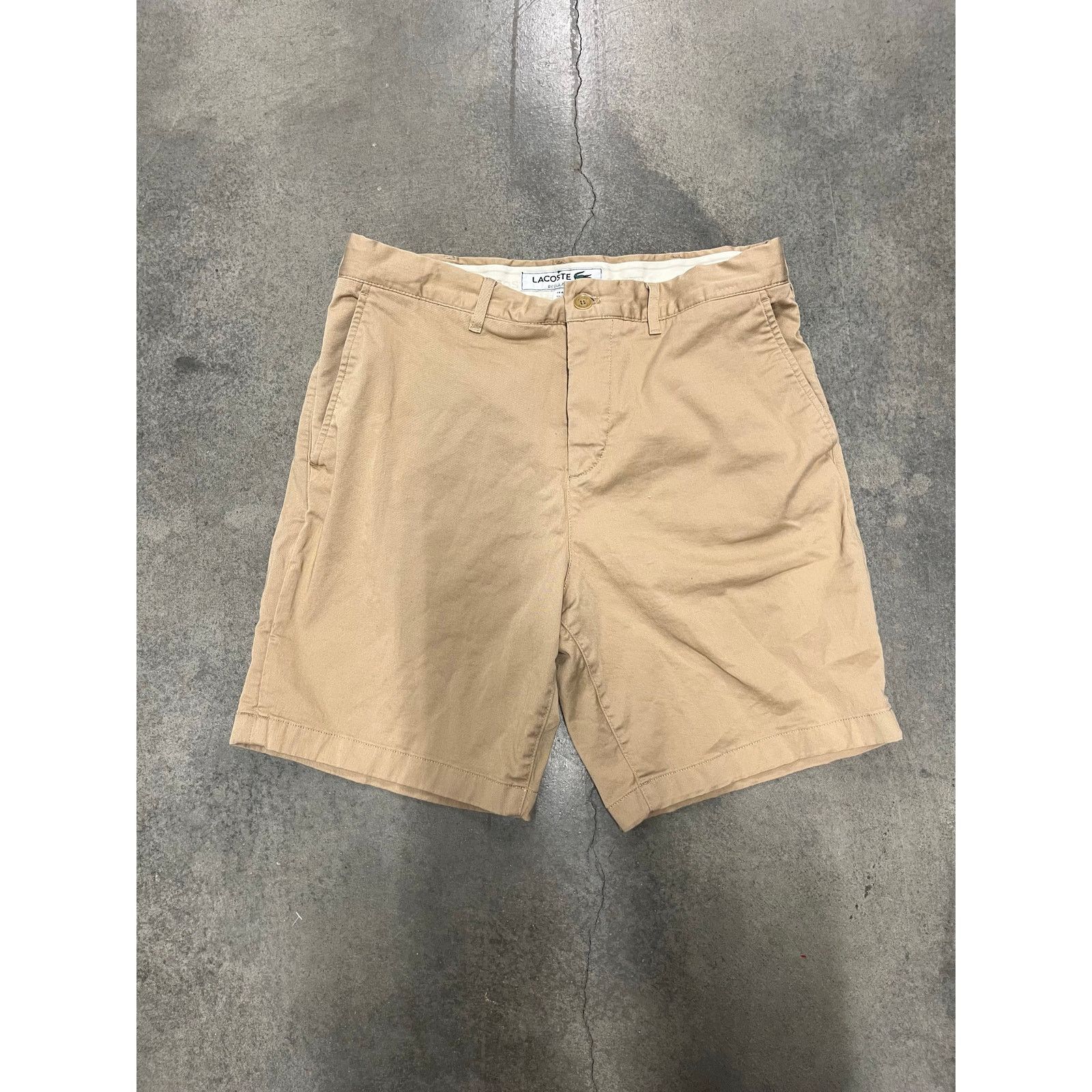 Lacoste Lacoste Shorts Mens 34 Brown Chino Straight Fit Preppy Size US 34 / EU 50 - 1 Thumbnail