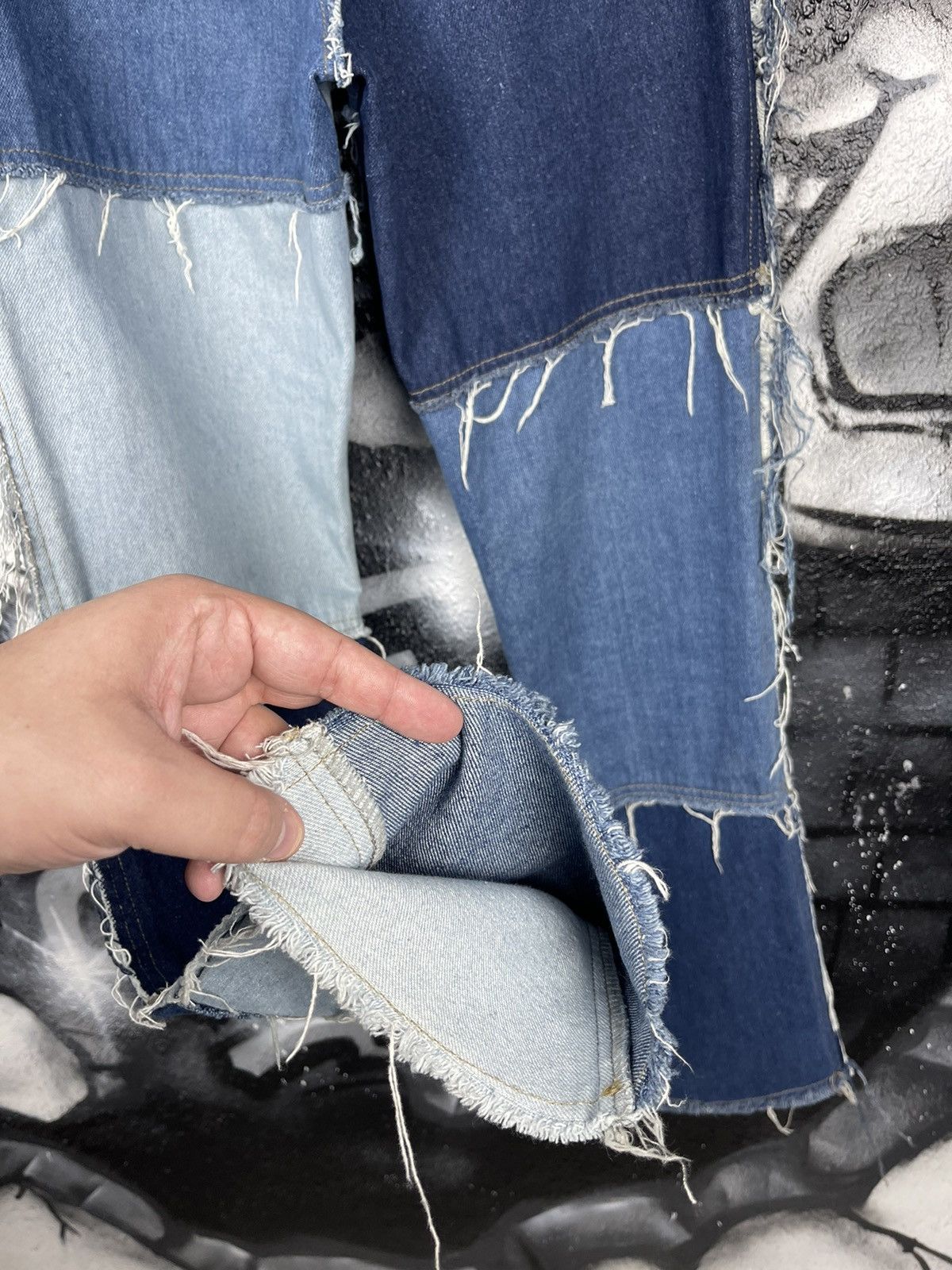 Jaded London Jaded London Distressed Patchwork Denim Boyfriend Fit Jeans Size 24" / US 00 / IT 34 - 10 Thumbnail