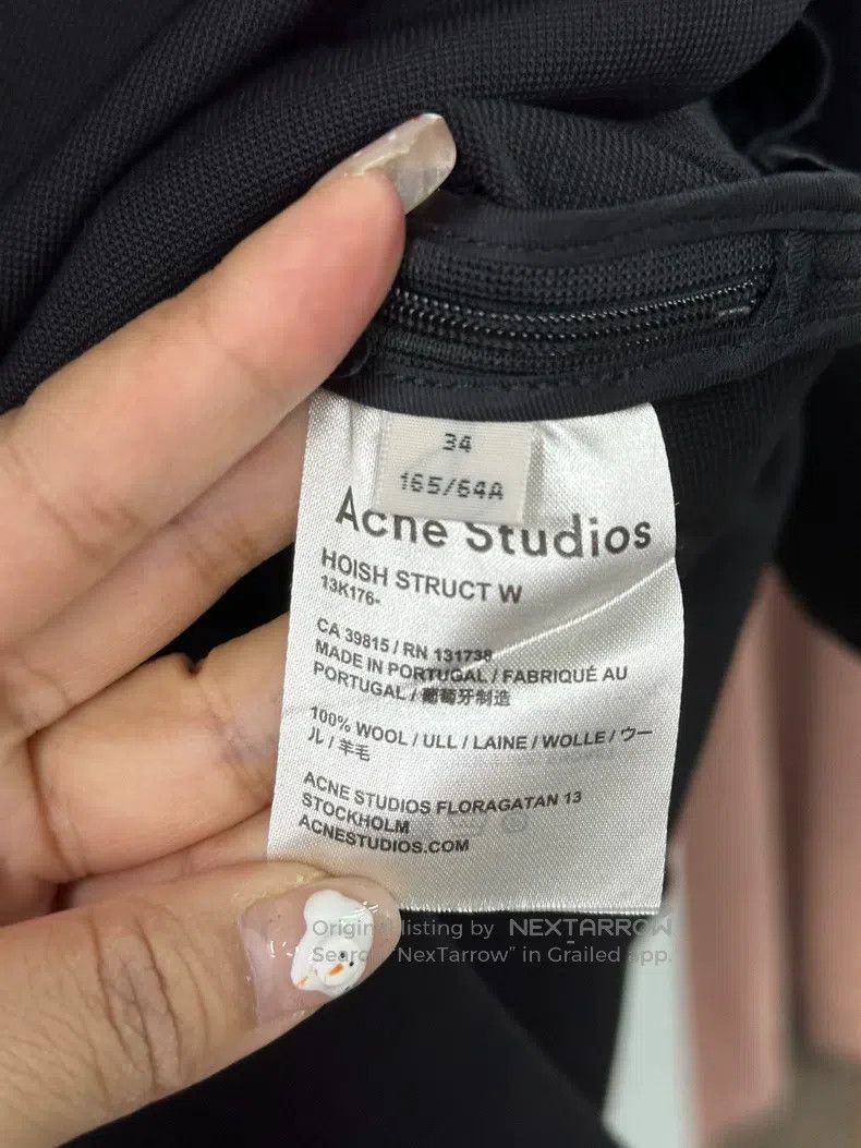 Acne Studios Acne Studios Black asymmetric button half skirt Size 42" / US 20 - 6 Thumbnail