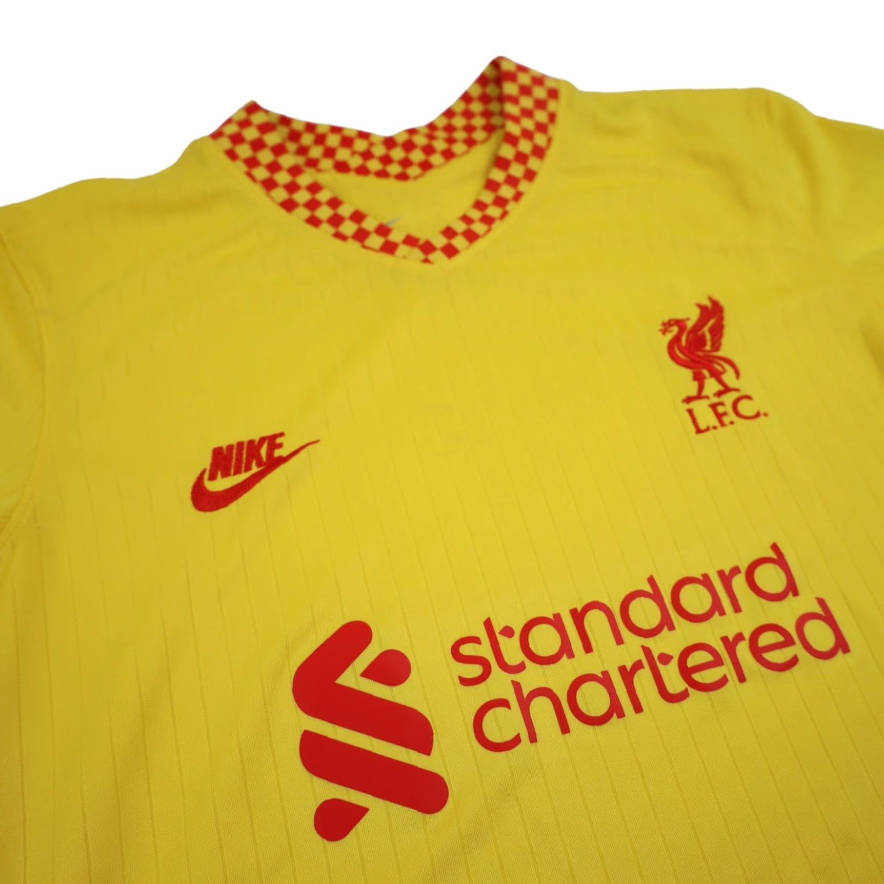 Nike VINTAGE Nike L.F.C Mens Medium Liverpool Soccer Jersey Yellow Size US M / EU 48-50 / 2 - 6 Thumbnail