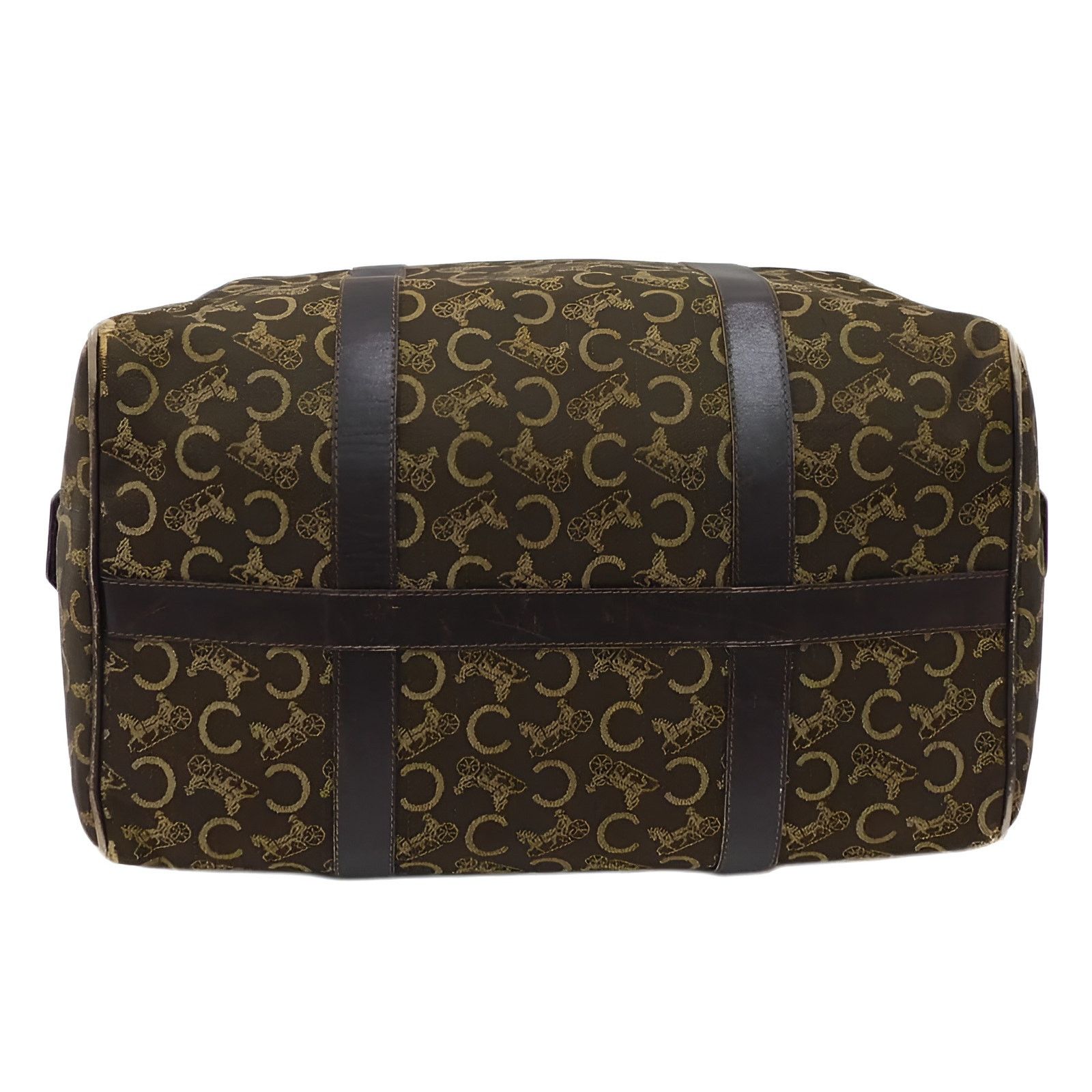 Celine CELINE C Macadam Canvas Hand Bag Brown Gold 001243 Size ONE SIZE - 3 Thumbnail