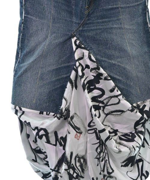 Junya Watanabe × Levi's o1tko10125 Printed Denim-Attached Dress in White/Black Size S / US 4 / IT 40 - 6 Thumbnail