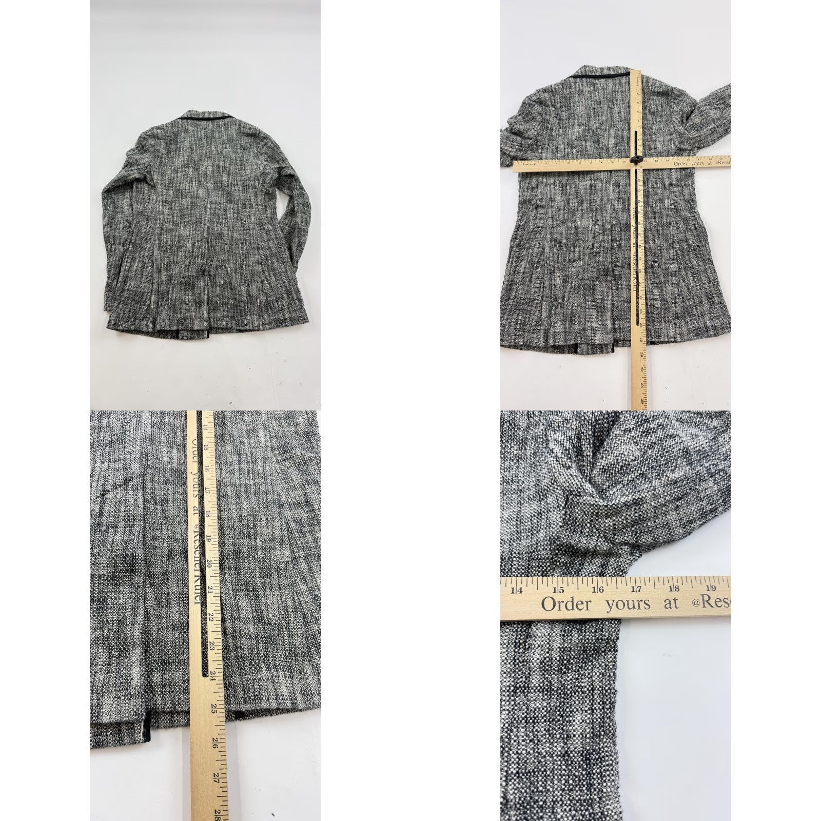 Anthropologie Anthropologie Cartonnier Blazer Womens 4 Gray Tweed Jacket Size S / US 4 / IT 40 - 8 Thumbnail